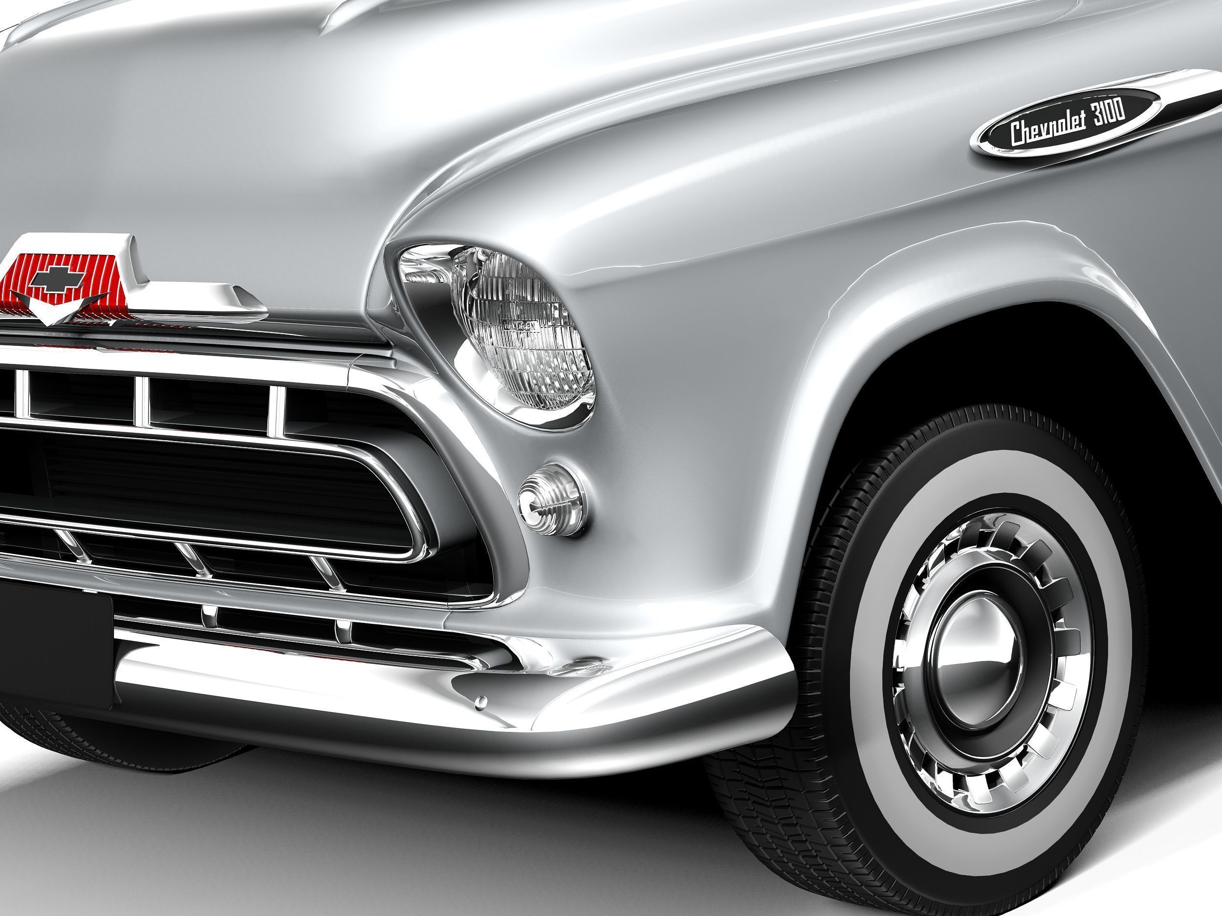 Chevrolet pickup 1957 3D model_2