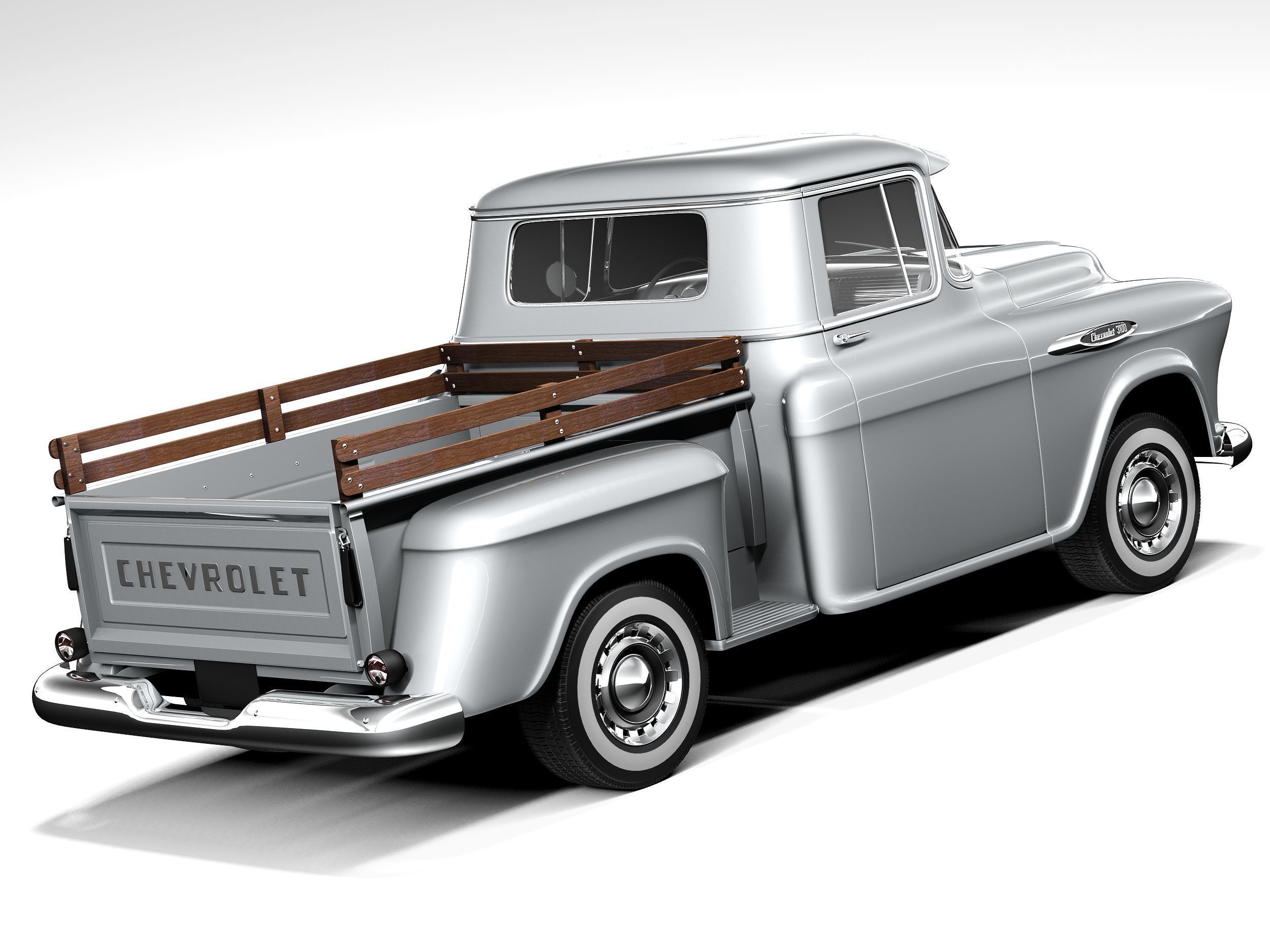 Chevrolet pickup 1957 3D model_4