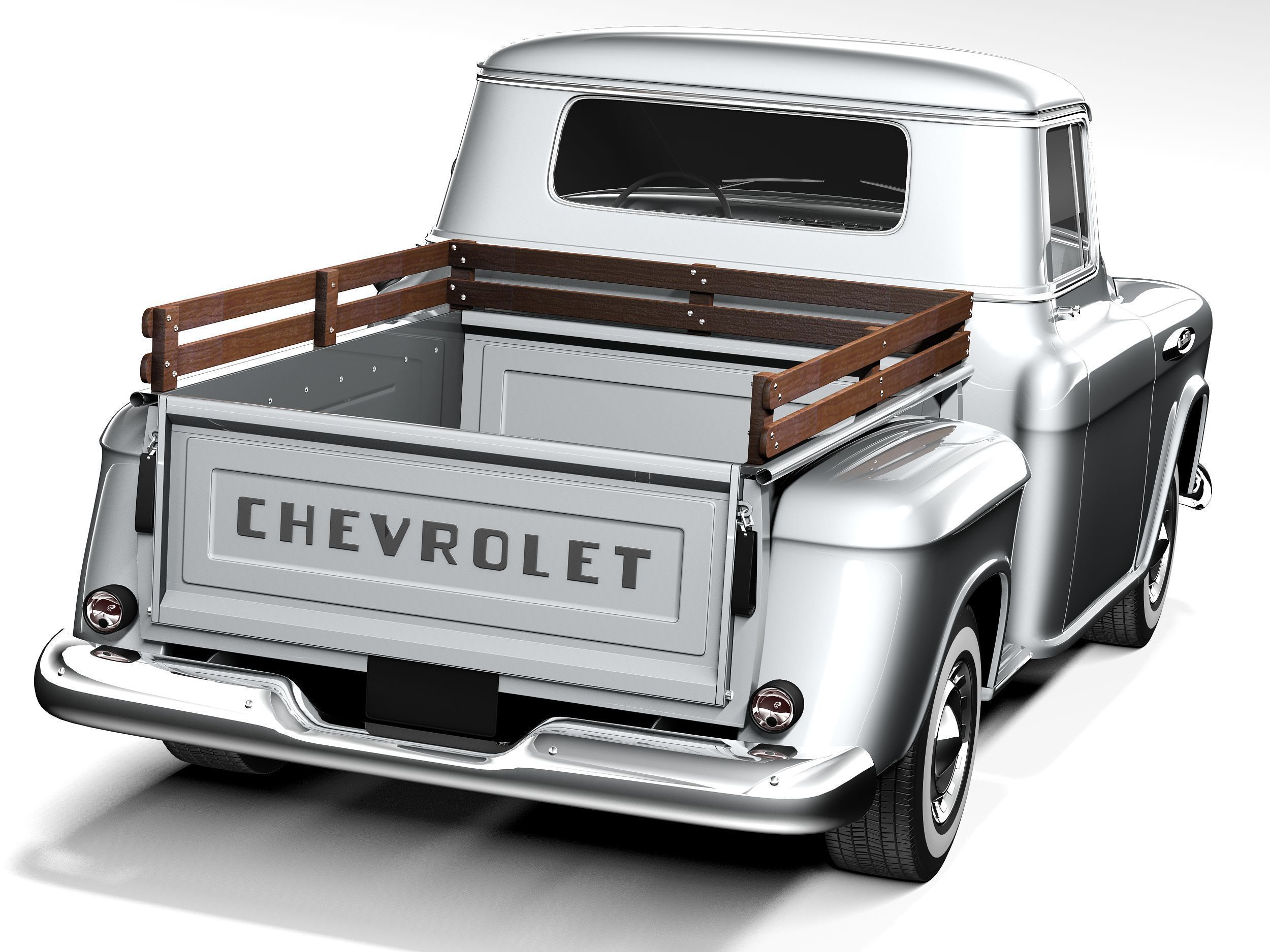 Chevrolet pickup 1957 3D model_5