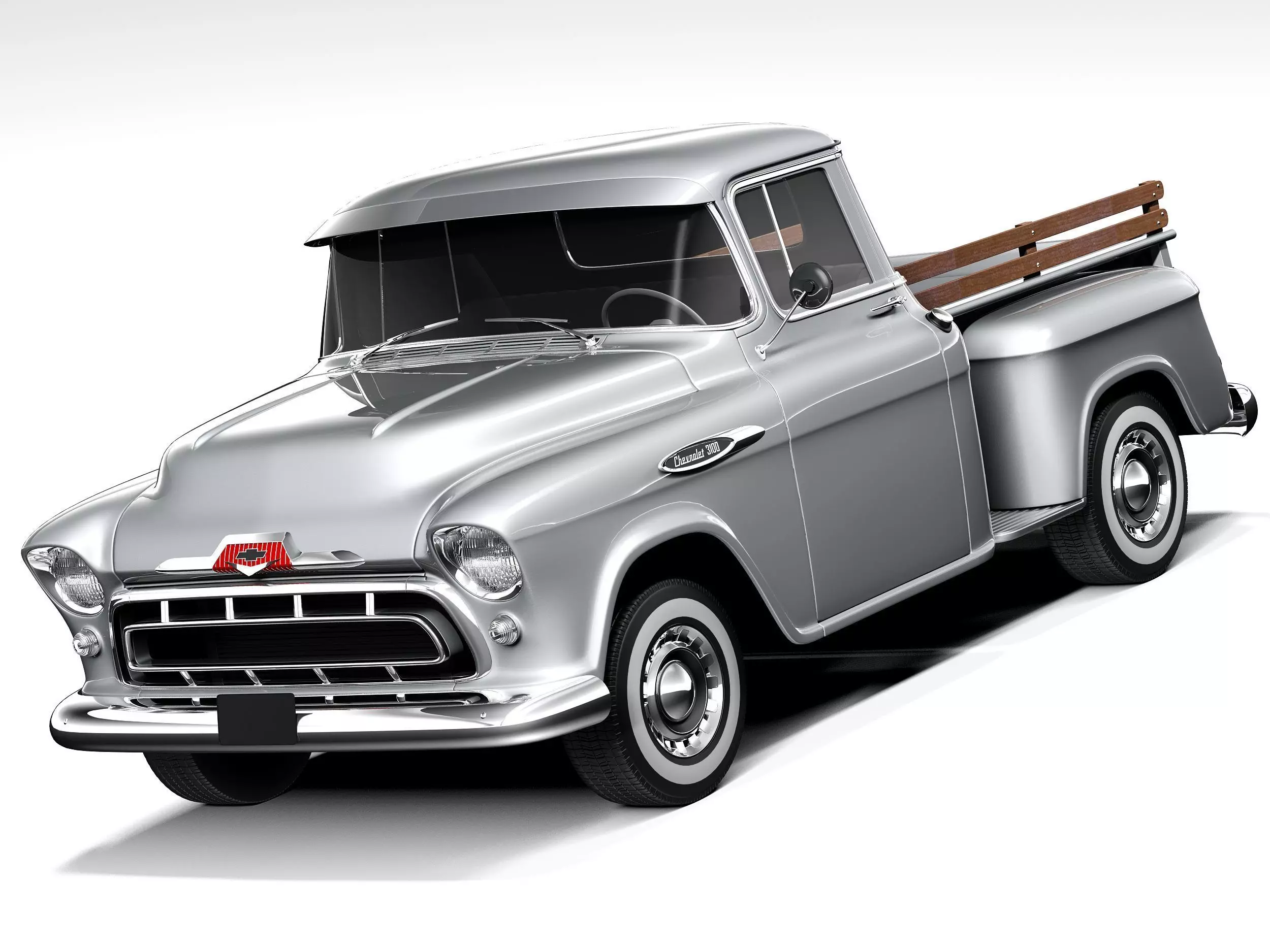 Chevrolet pickup 1957 3D model_0