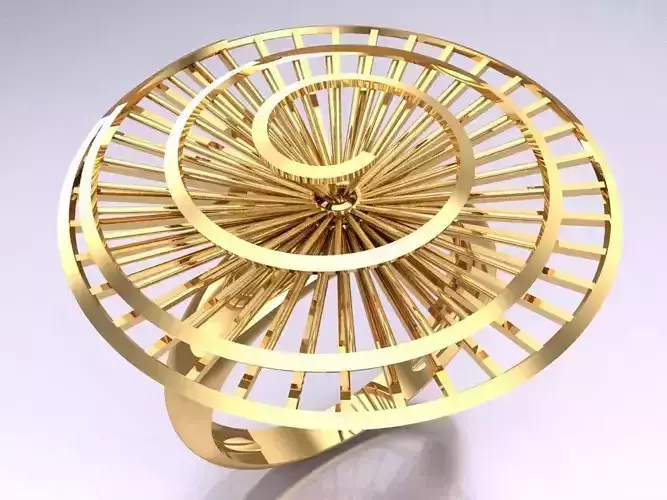  Mesh flower ring - Italian rings - Womens Rings - N6522