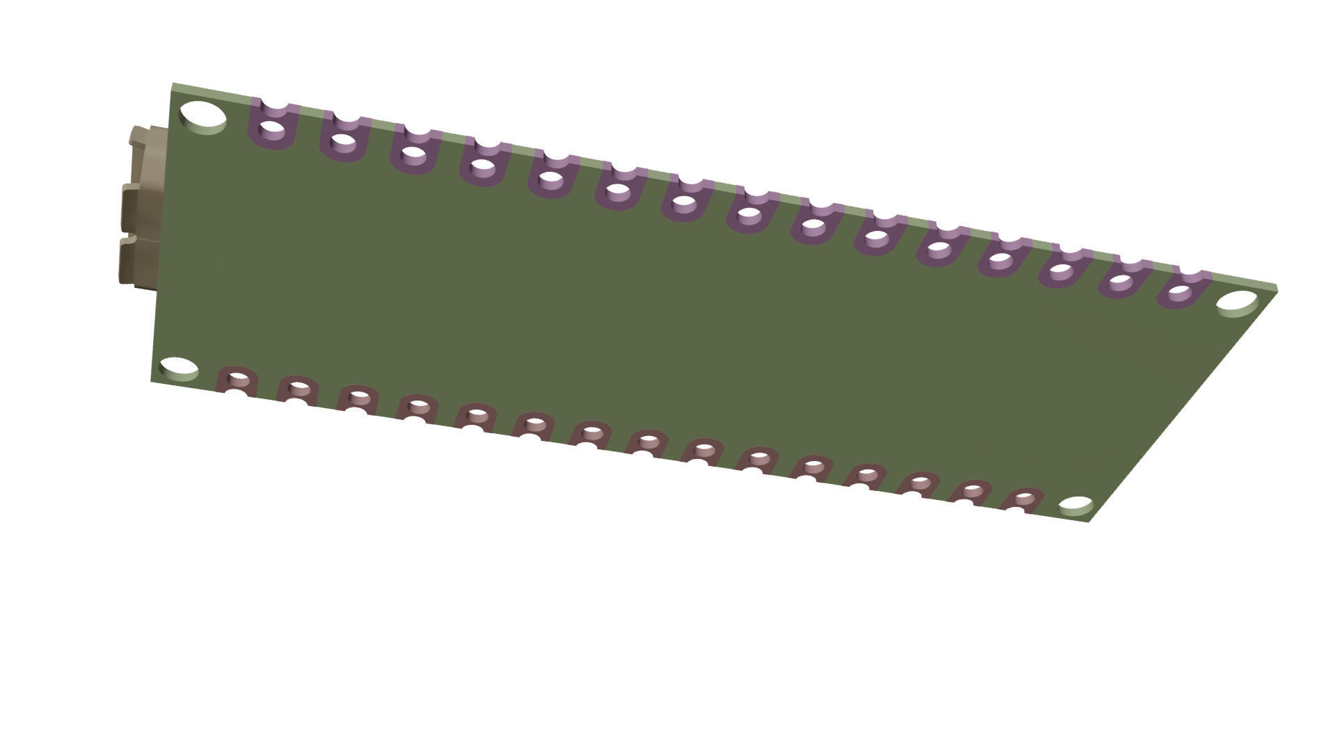 Arduino nano Low-poly 3D model_8