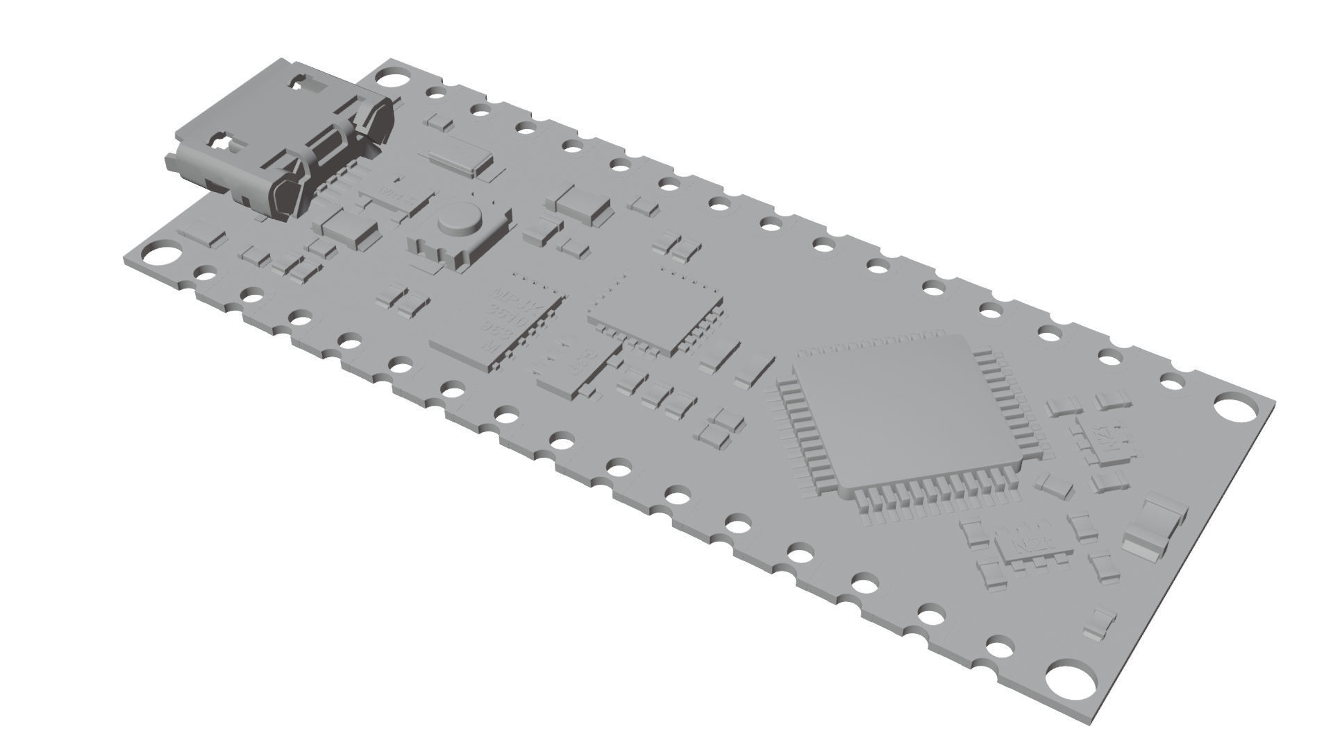 Arduino nano Low-poly 3D model_13