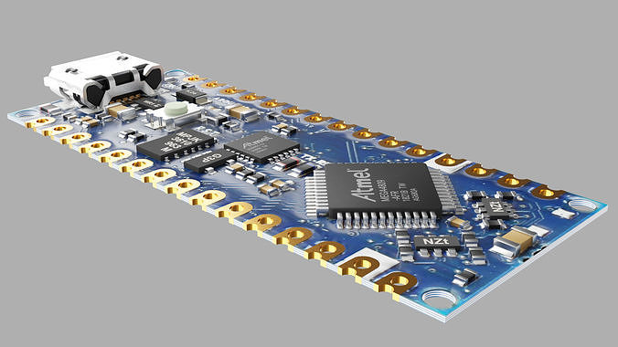 Arduino nano Low-poly 3D model