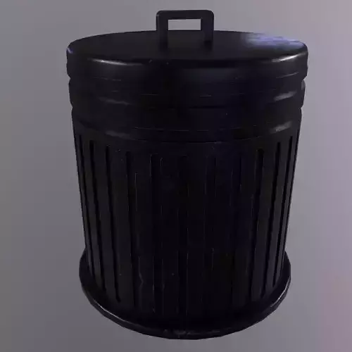 Trash Can - Game Ready - Low Poly PBR 3D Model Low-poly 3D model