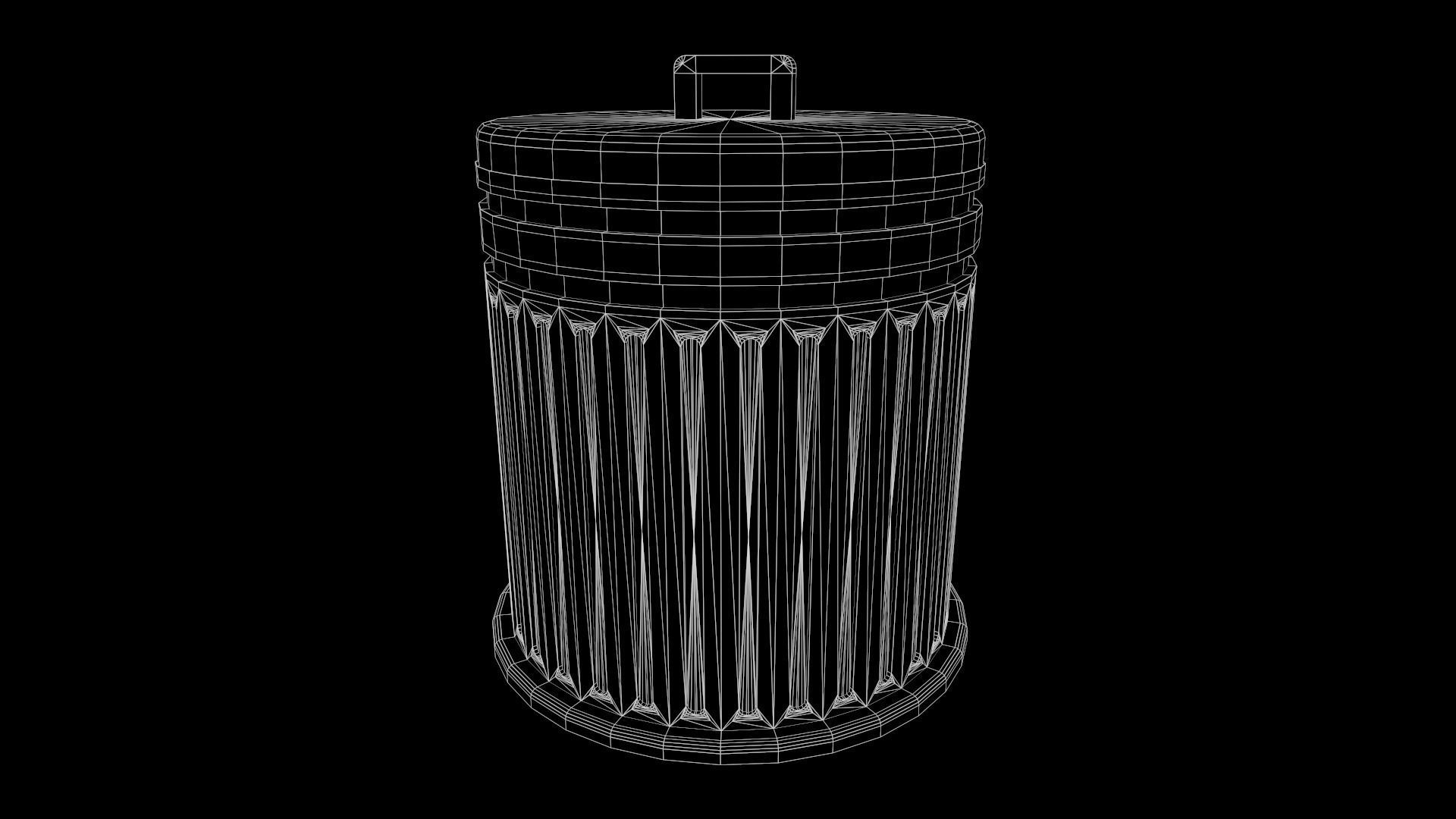 Trash Can - Game Ready - PBR 3D Model Low-poly 3D model_6
