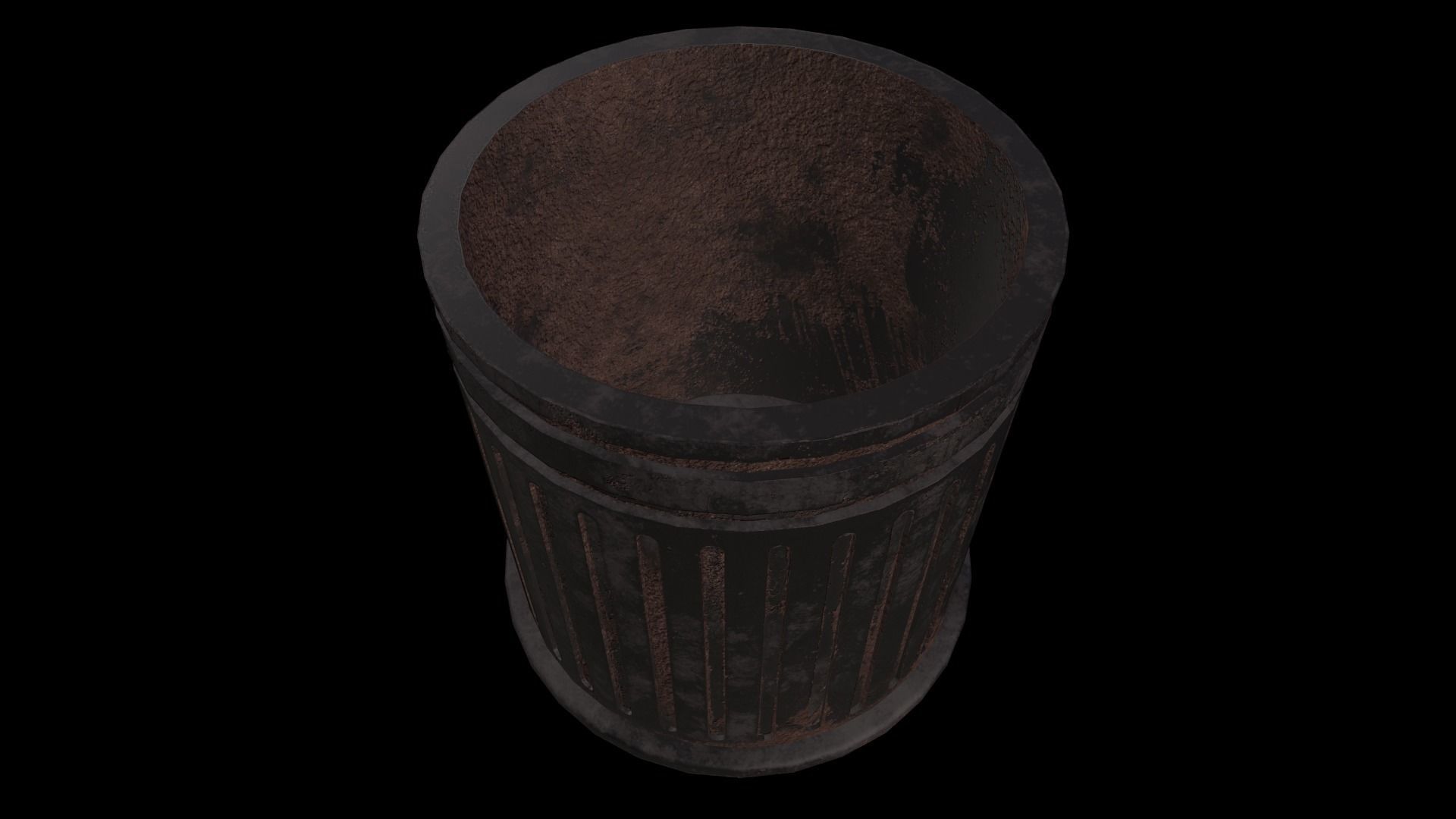 Trash Can - Game Ready - PBR 3D Model Low-poly 3D model_5