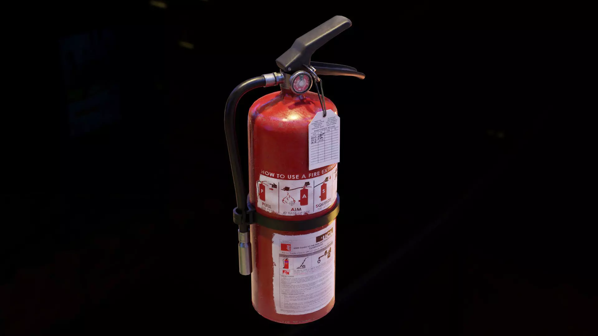 Fire Extinguisher Low-poly 3D model