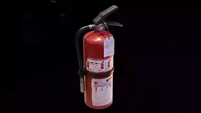 Fire Extinguisher Low-poly 3D model