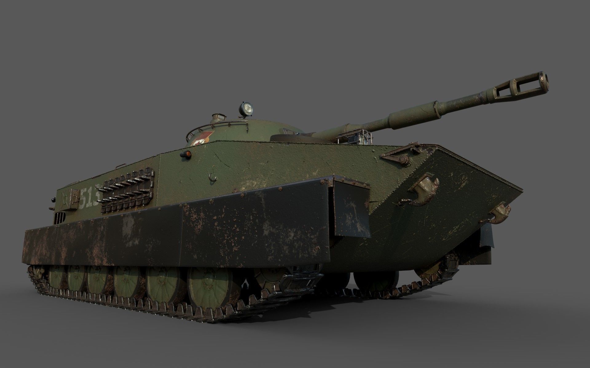 Soviet Tank PT 76 3D model_3