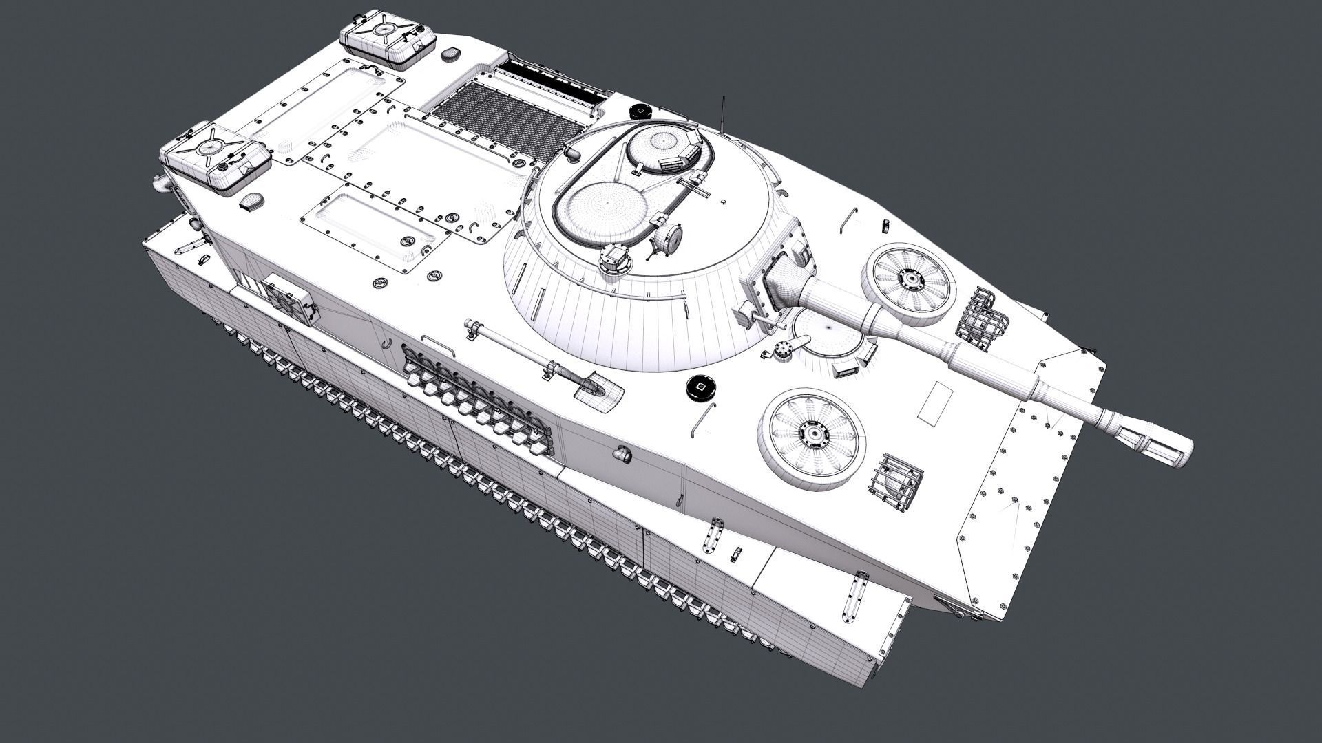 Soviet Tank PT 76 3D model_22