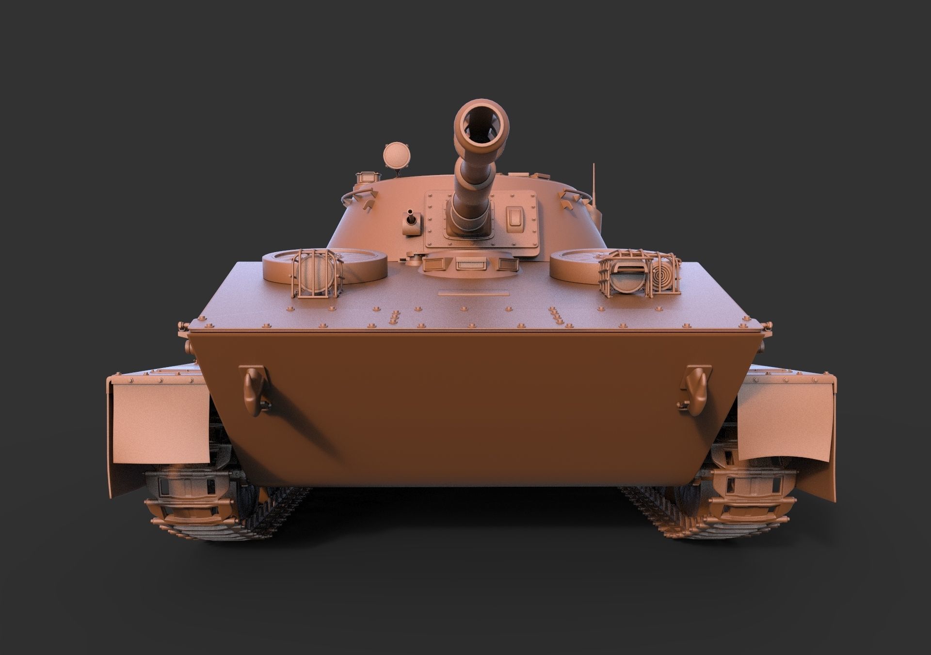 Soviet Tank PT 76 3D model_10