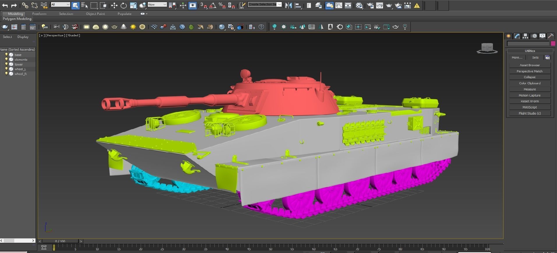 Soviet Tank PT 76 3D model_23