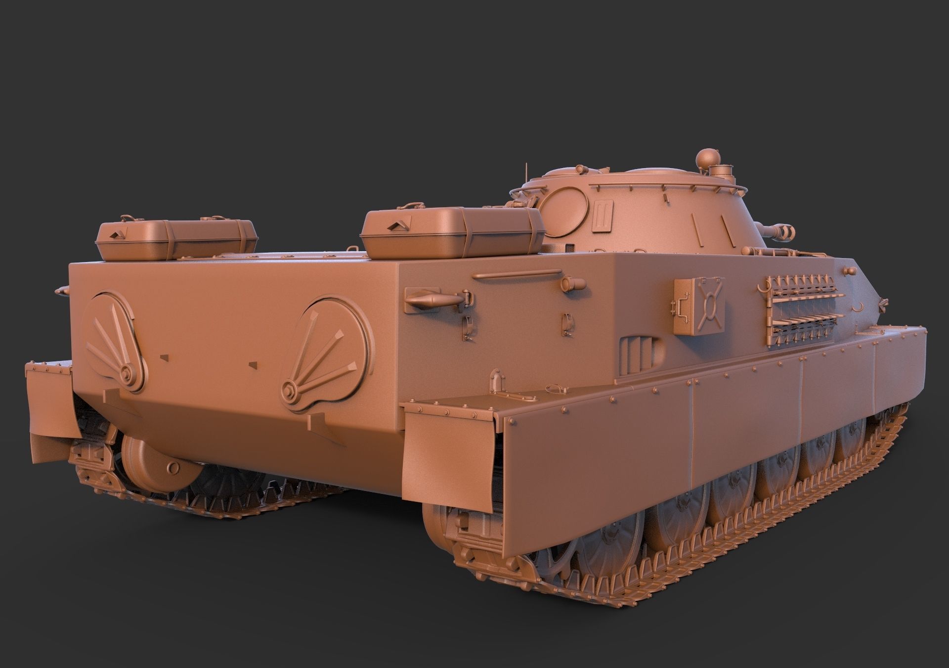 Soviet Tank PT 76 3D model_13