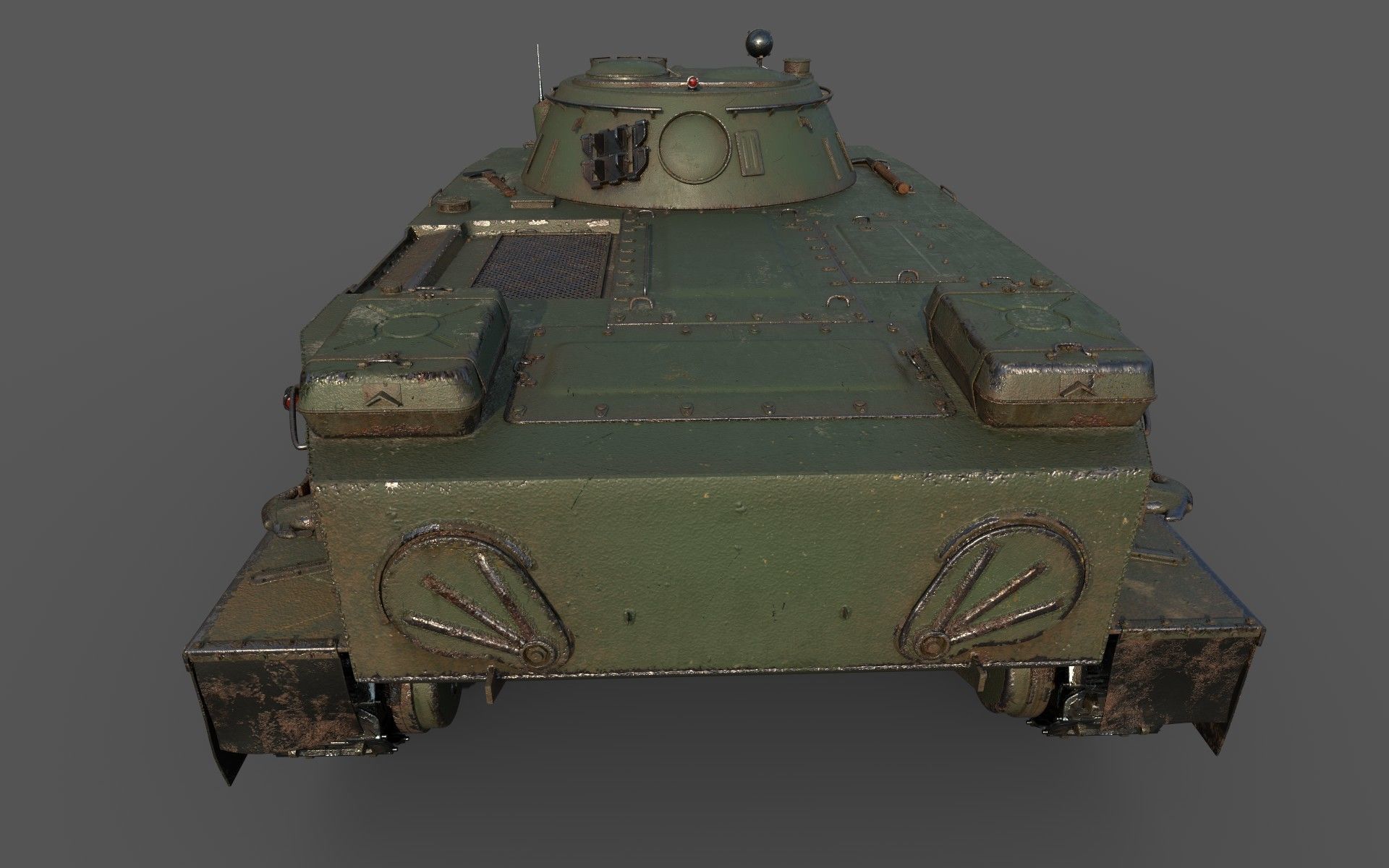 Soviet Tank PT 76 3D model_6