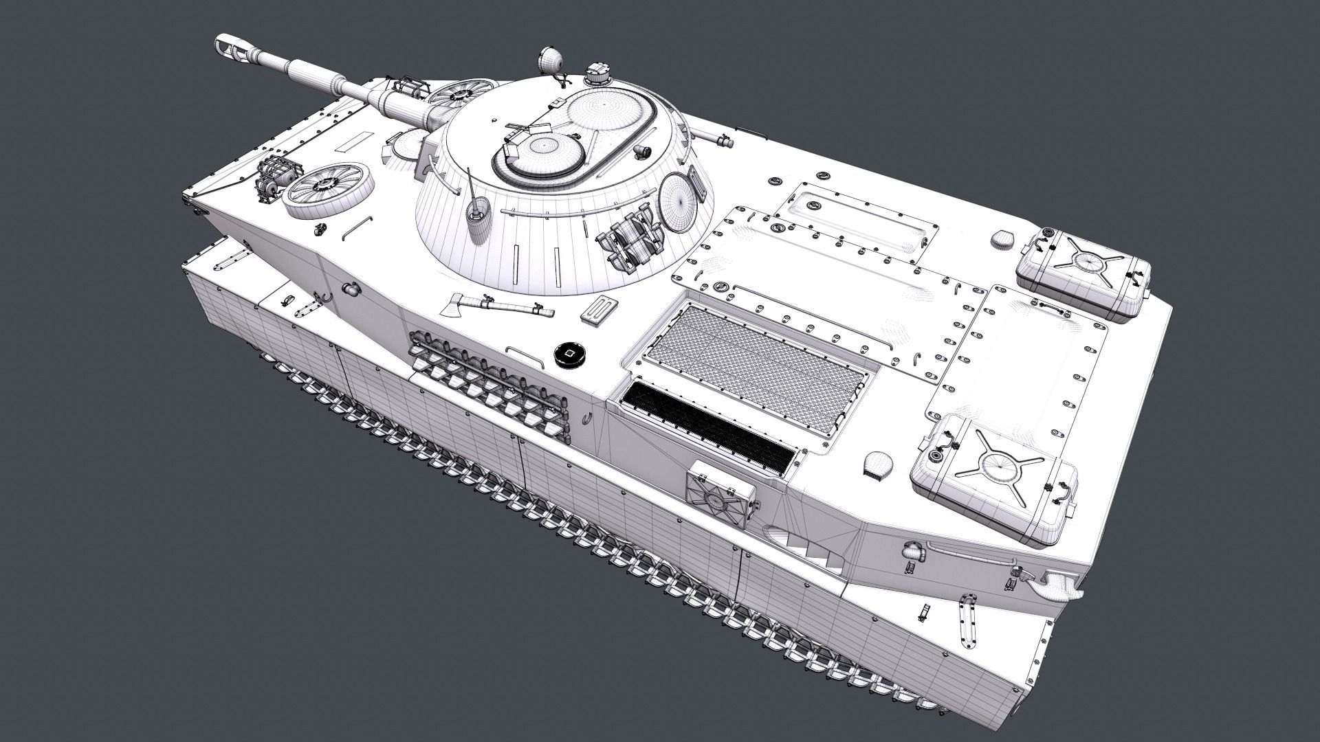 Soviet Tank PT 76 3D model_21