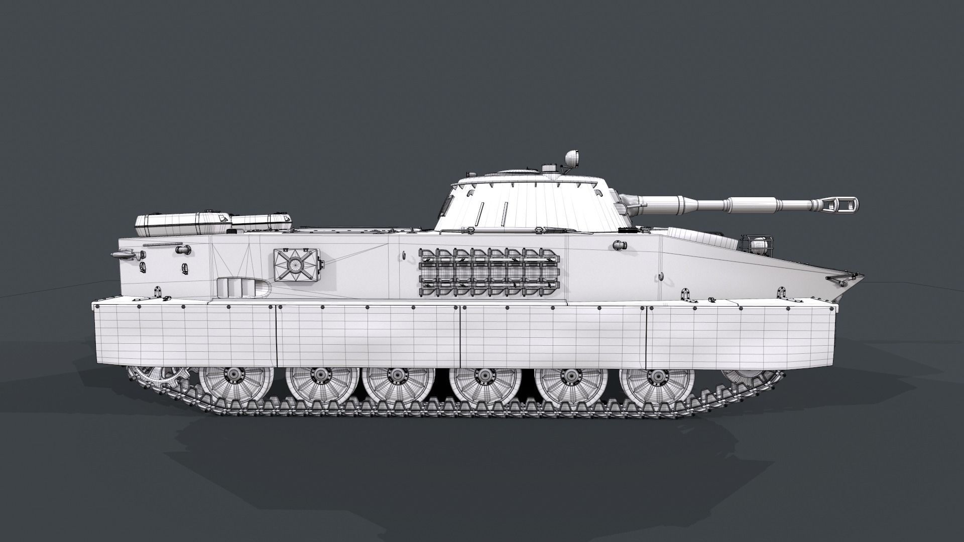 Soviet Tank PT 76 3D model_19