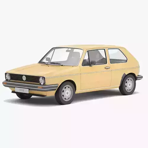 Volkswagen Golf Mk1 Low-poly 3D model