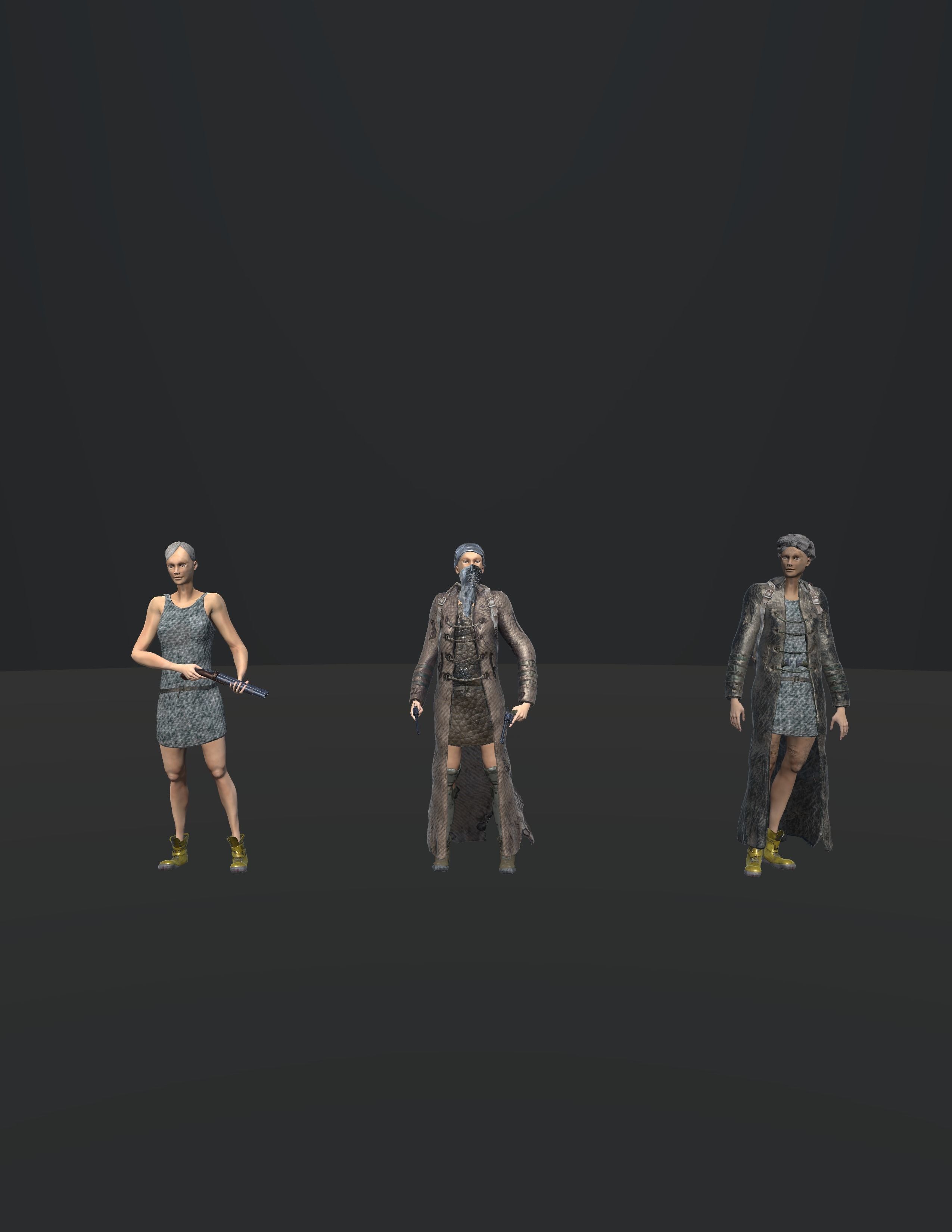 PostApocalypticGirl revolver Low-poly 3D model_41