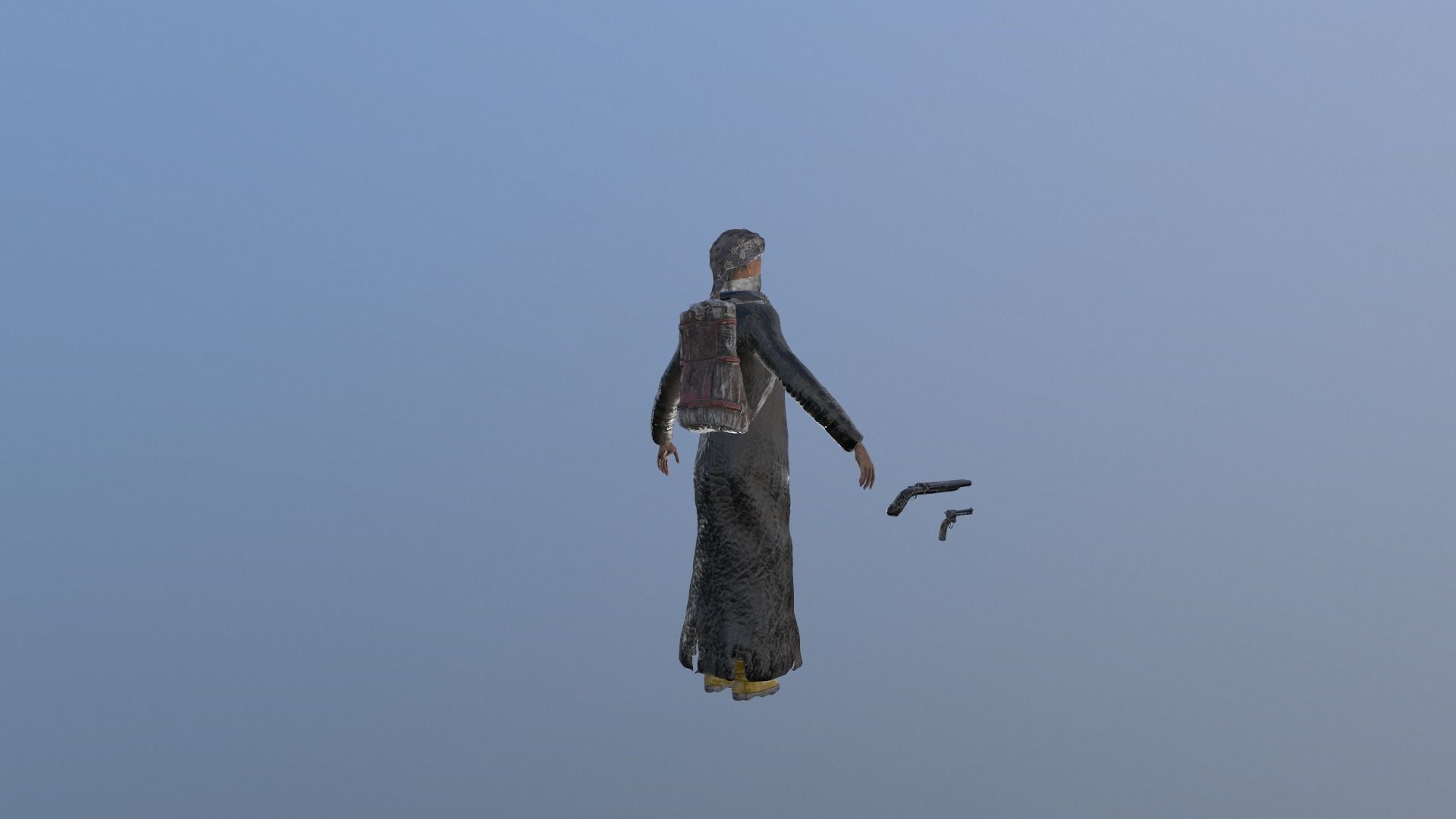 PostApocalypticGirl revolver Low-poly 3D model_10