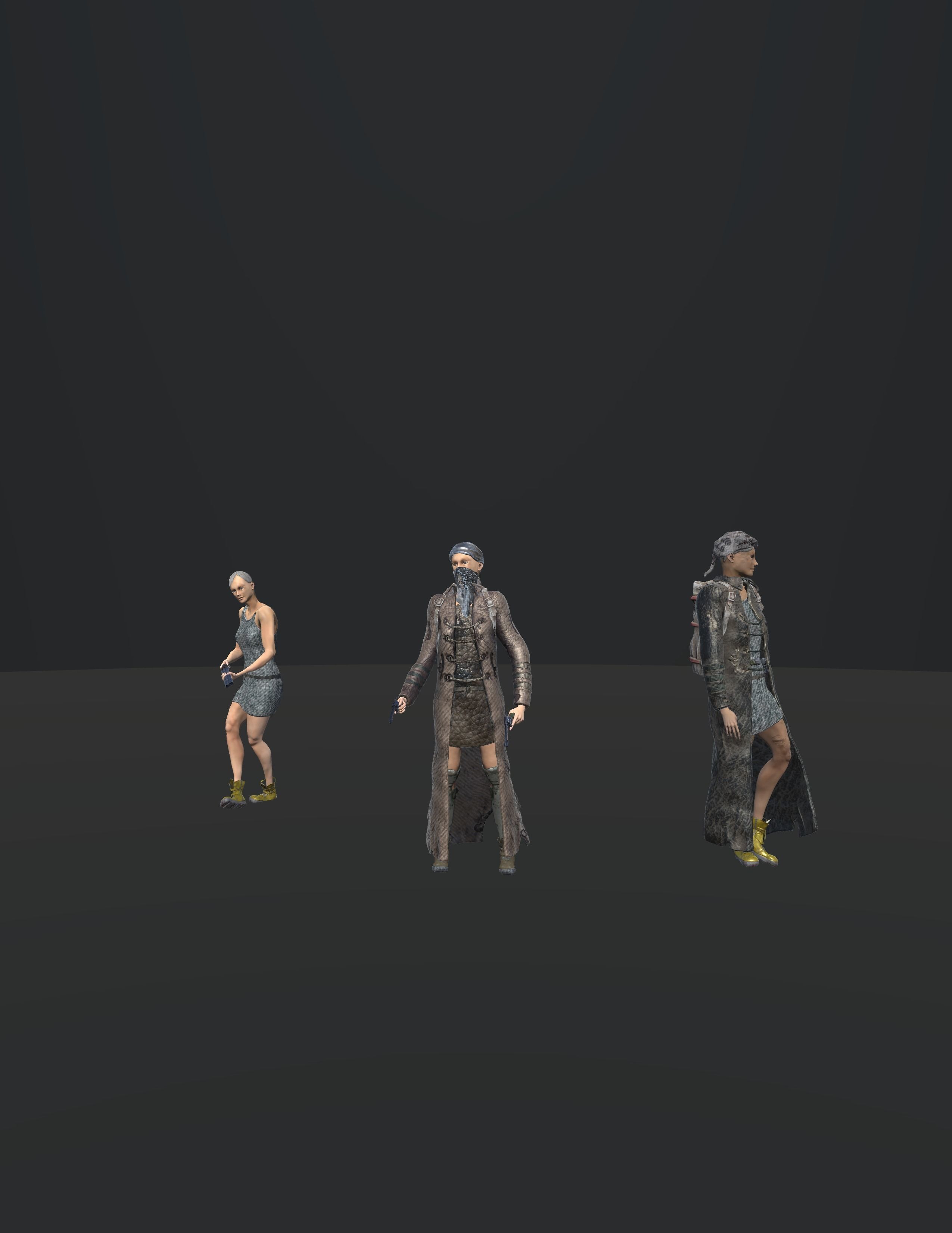 PostApocalypticGirl revolver Low-poly 3D model_31