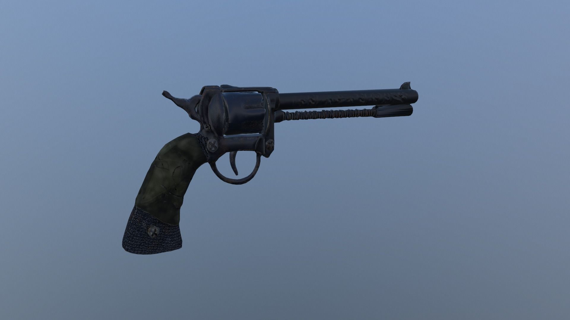 PostApocalypticGirl revolver Low-poly 3D model_24