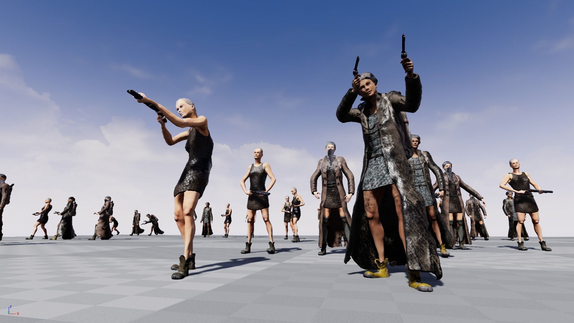 PostApocalypticGirl revolver Low-poly 3D model_5