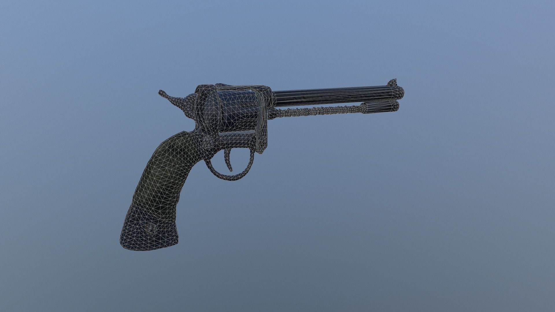 PostApocalypticGirl revolver Low-poly 3D model_23