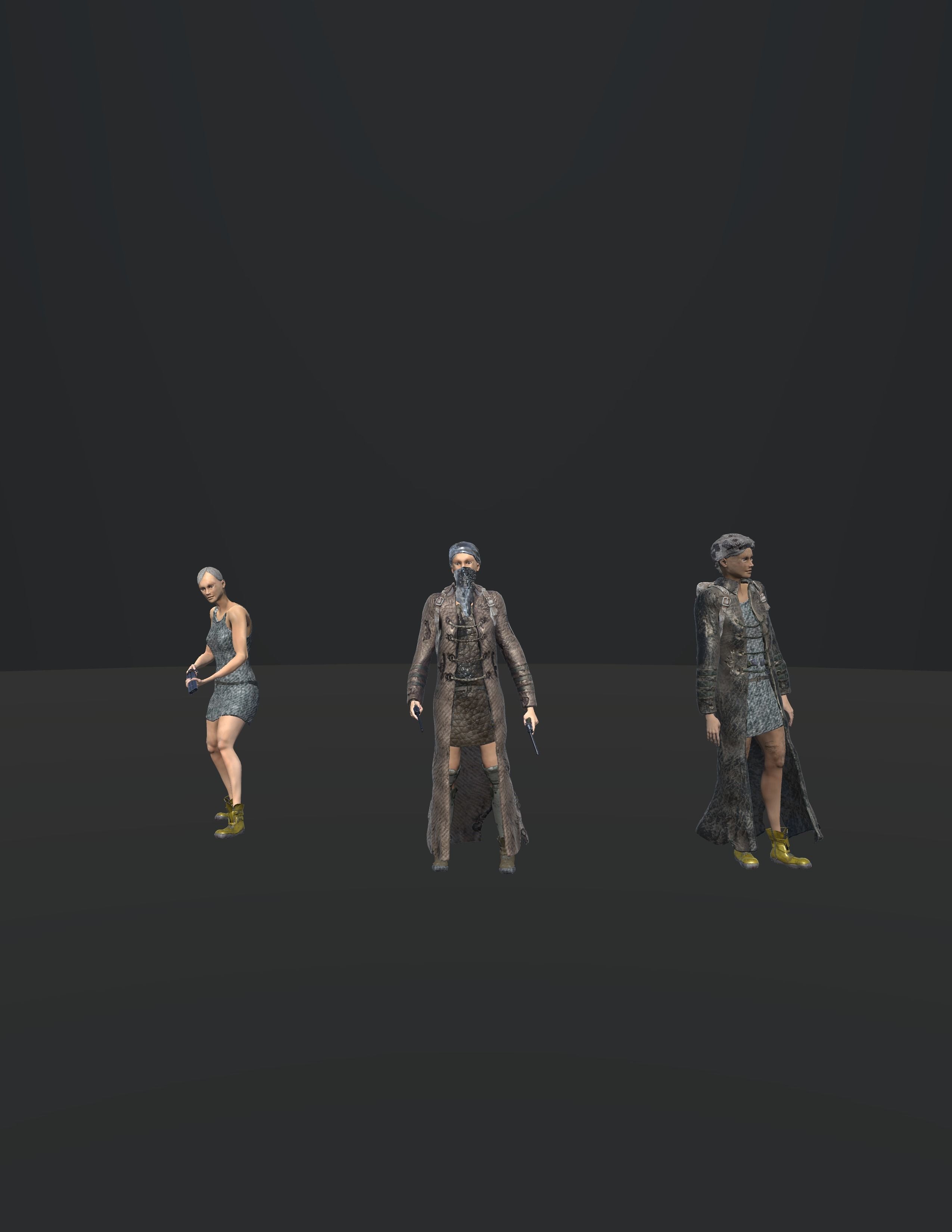 PostApocalypticGirl revolver Low-poly 3D model_32