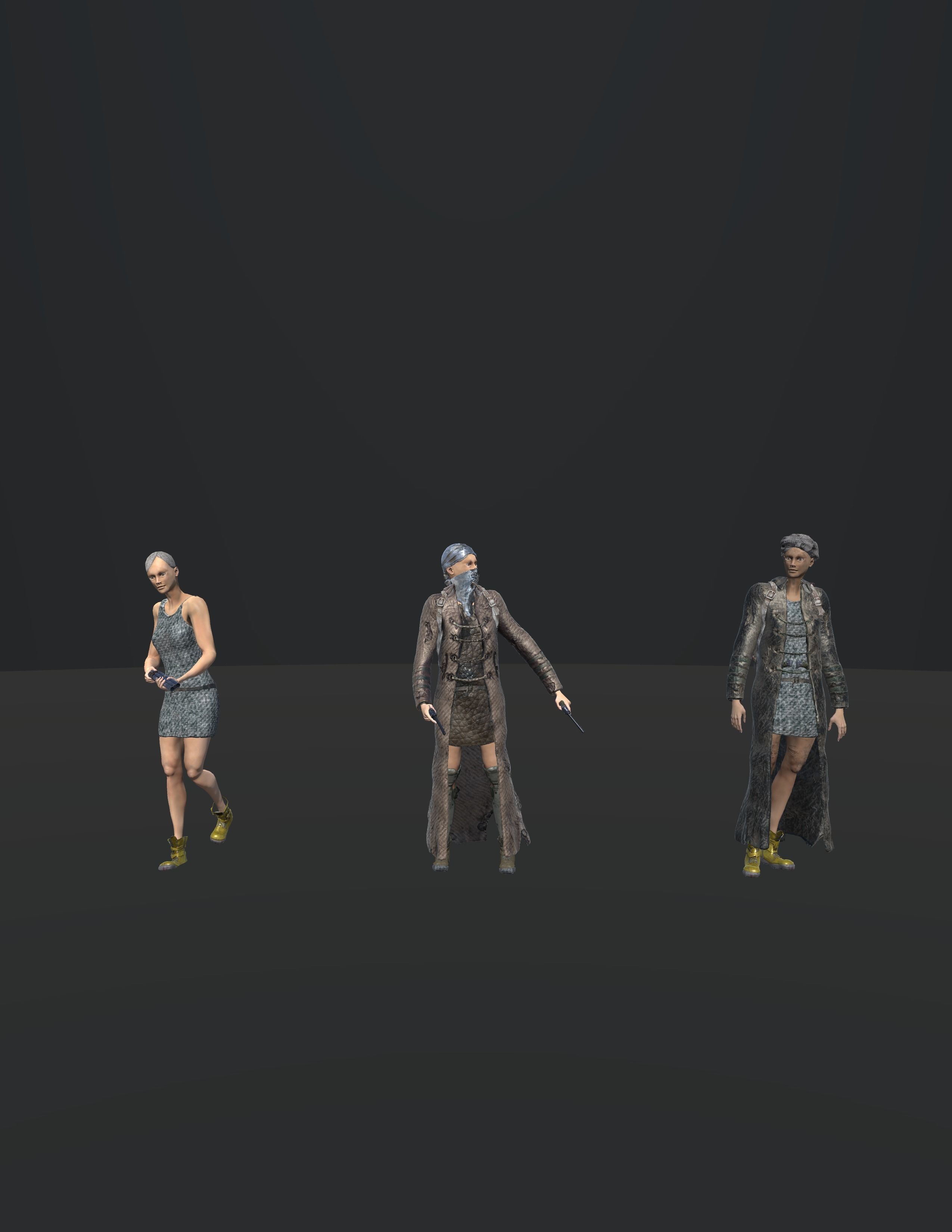 PostApocalypticGirl revolver Low-poly 3D model_44