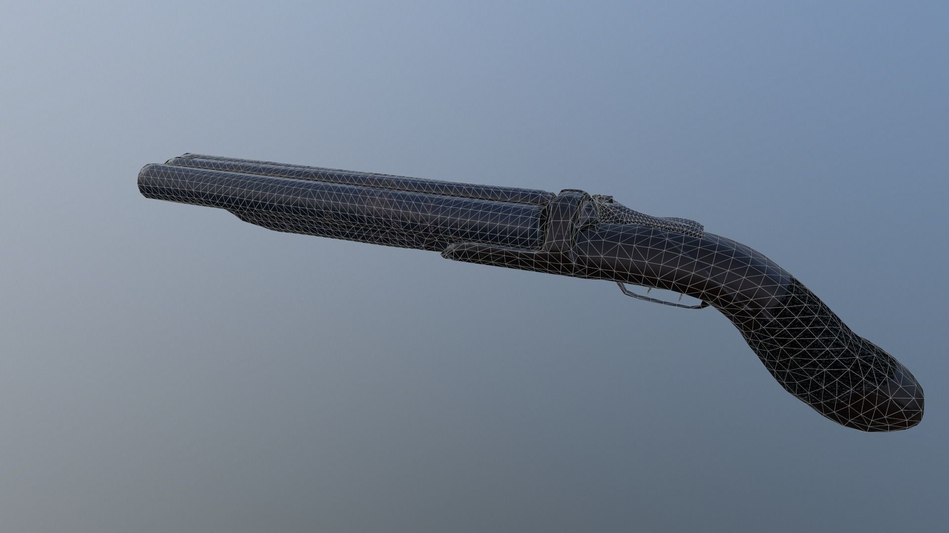 PostApocalypticGirl revolver Low-poly 3D model_19