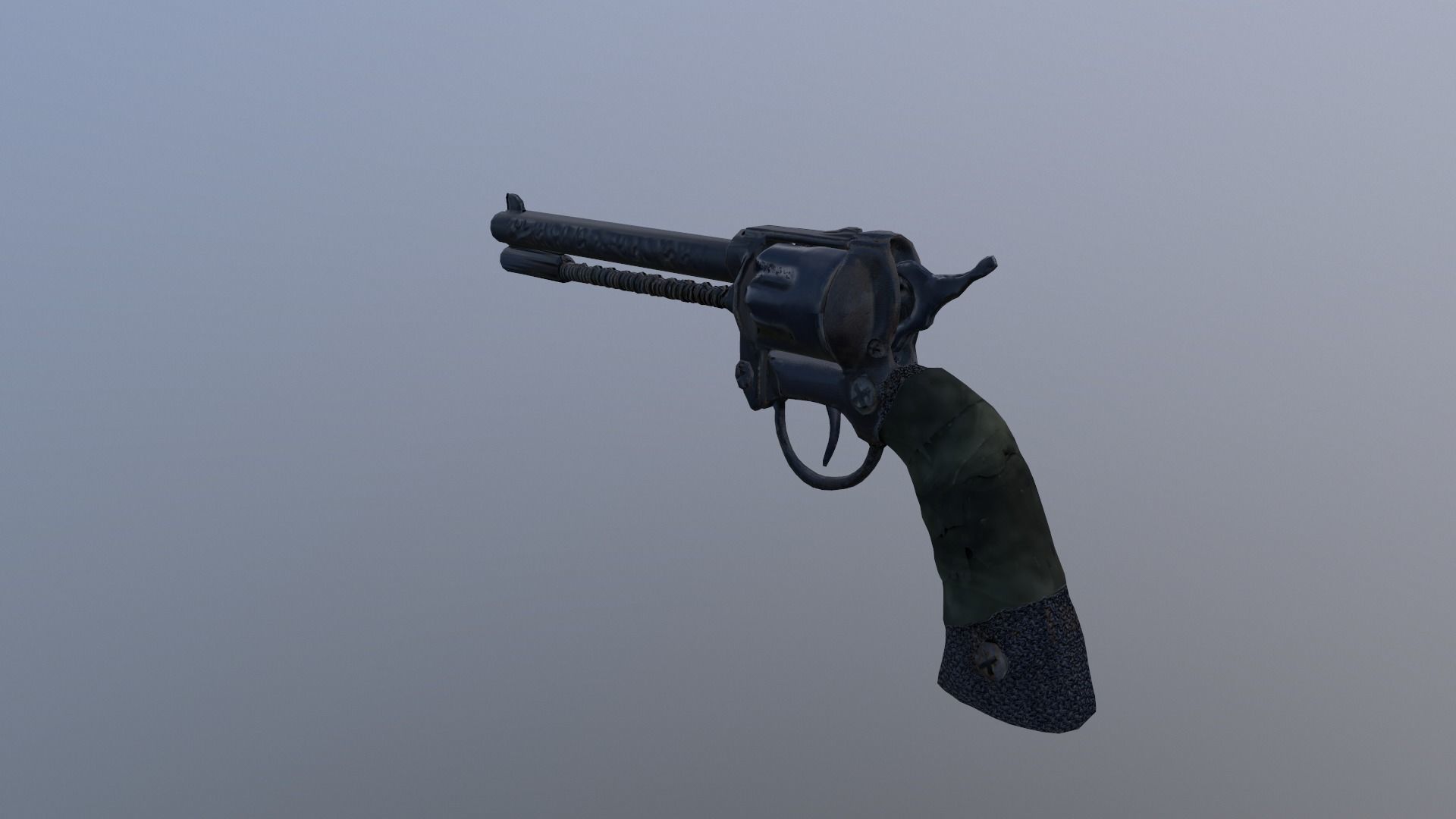 PostApocalypticGirl revolver Low-poly 3D model_7