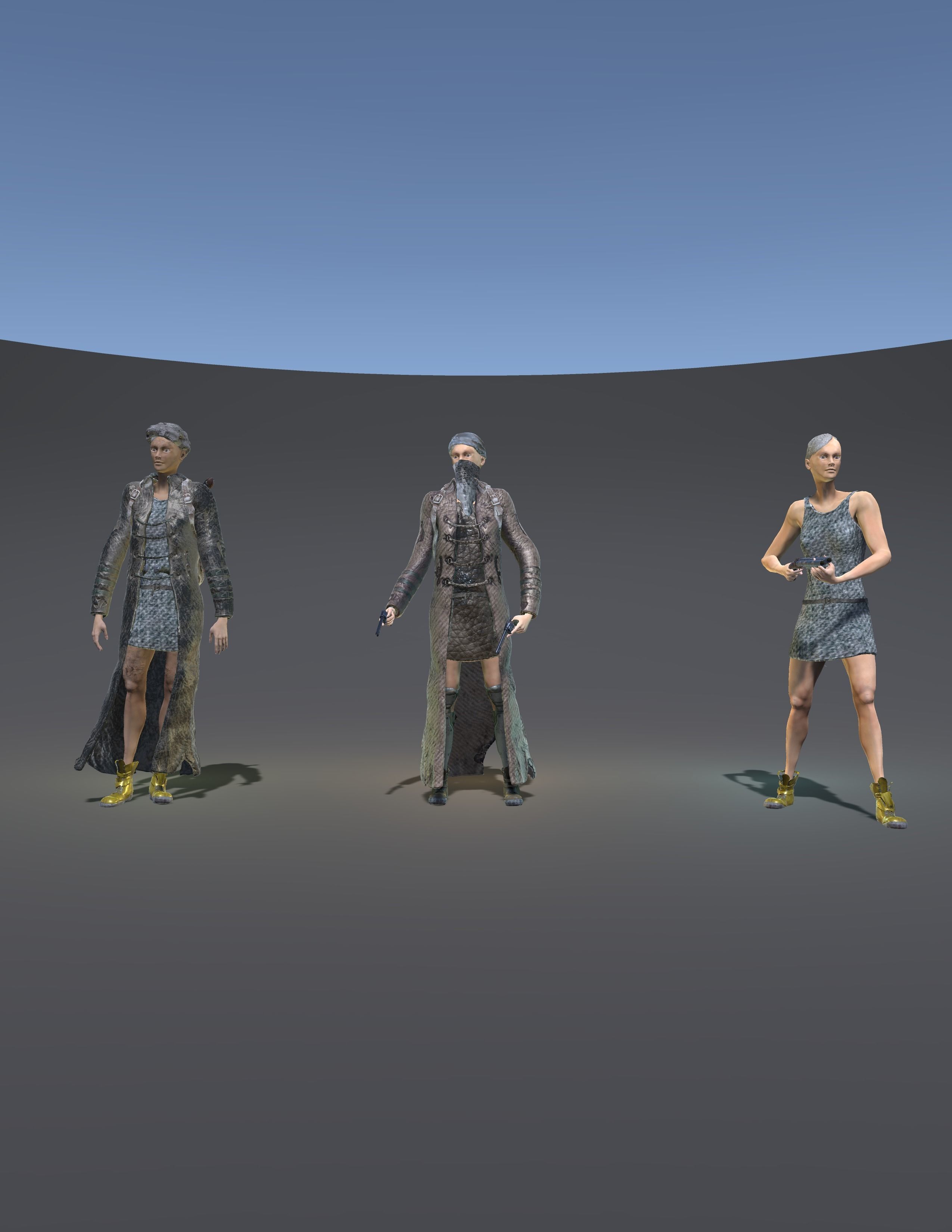 PostApocalypticGirl revolver Low-poly 3D model_46