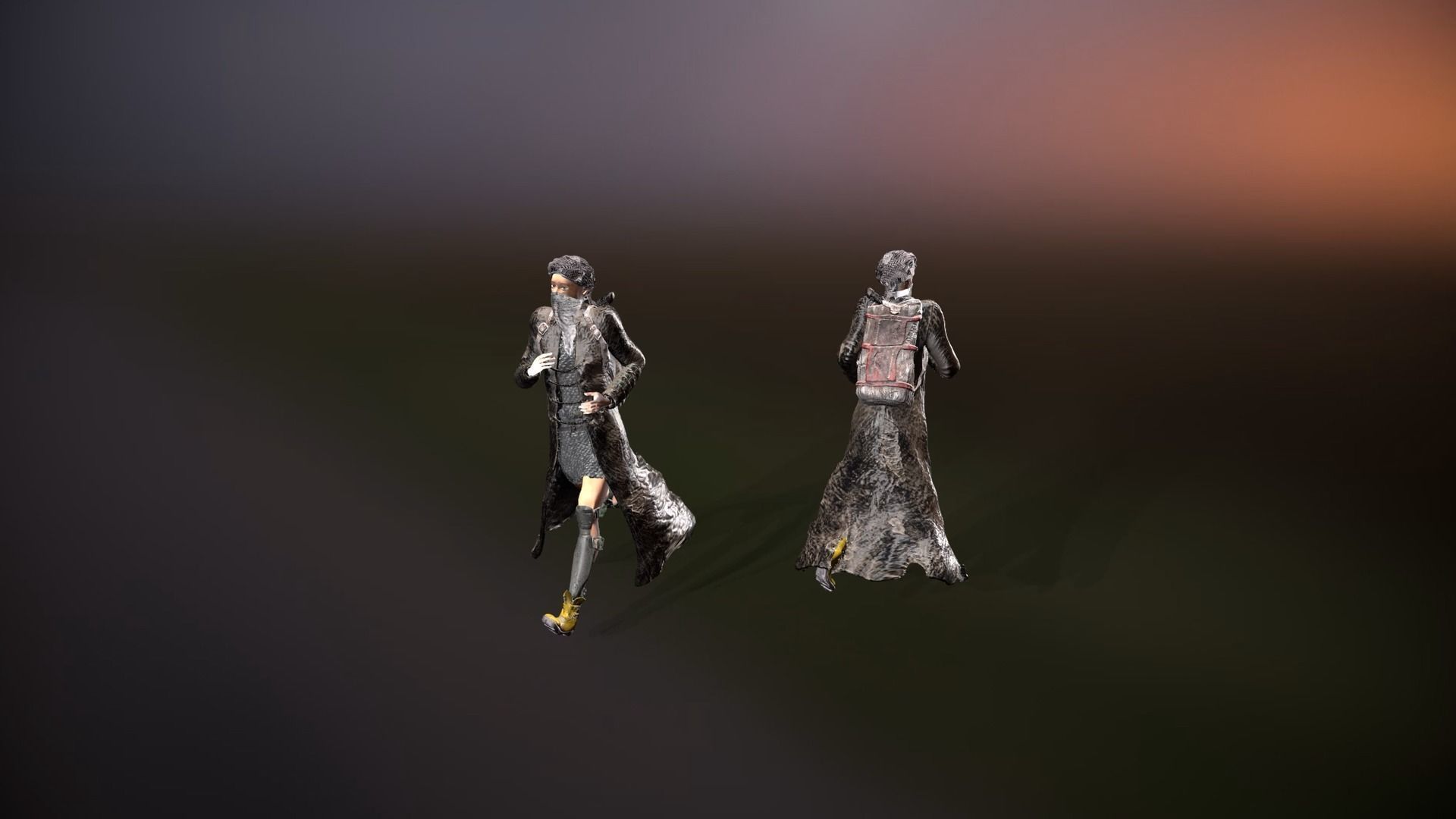 PostApocalypticGirl revolver Low-poly 3D model_3