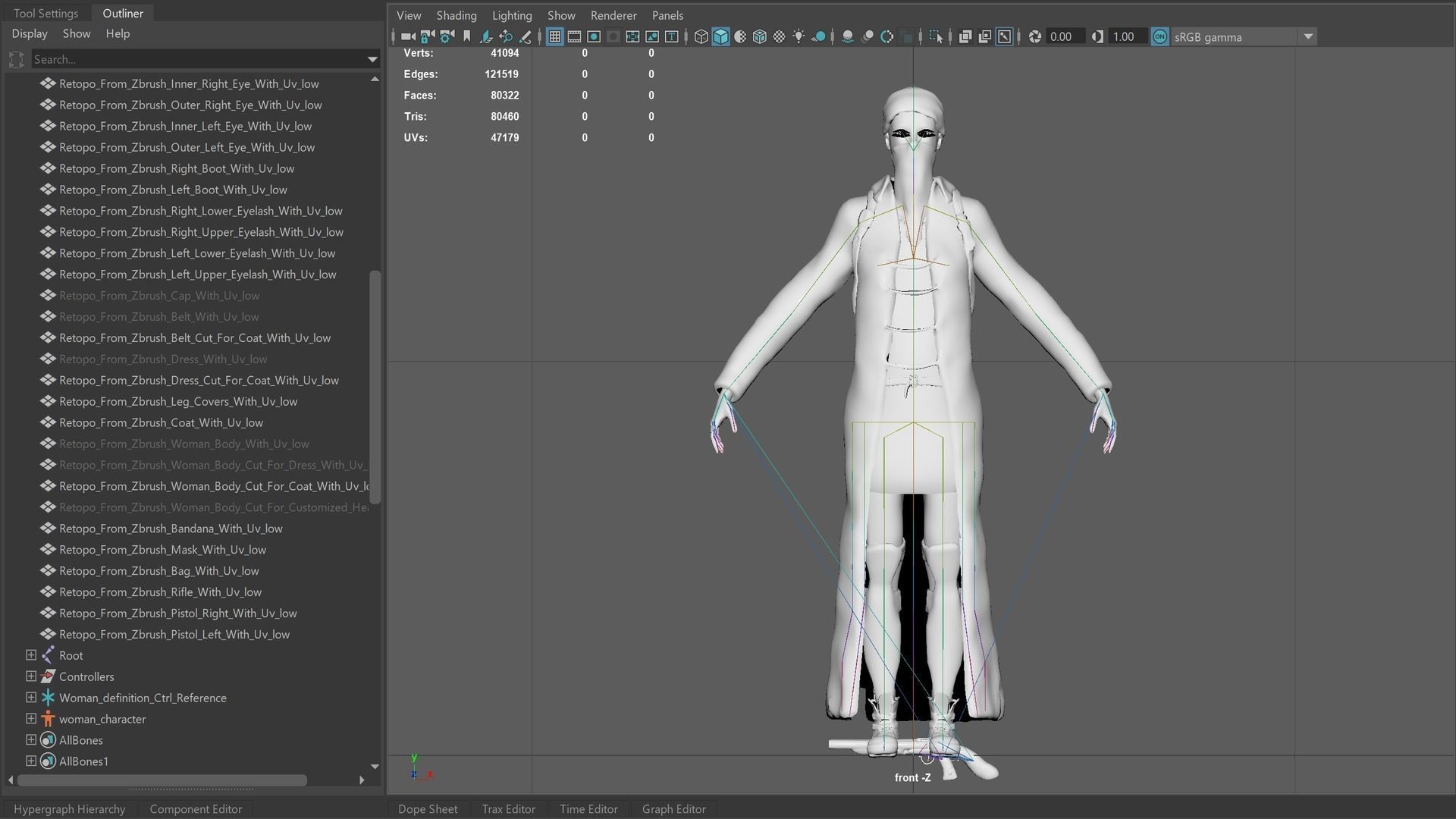PostApocalypticGirl revolver Low-poly 3D model_15