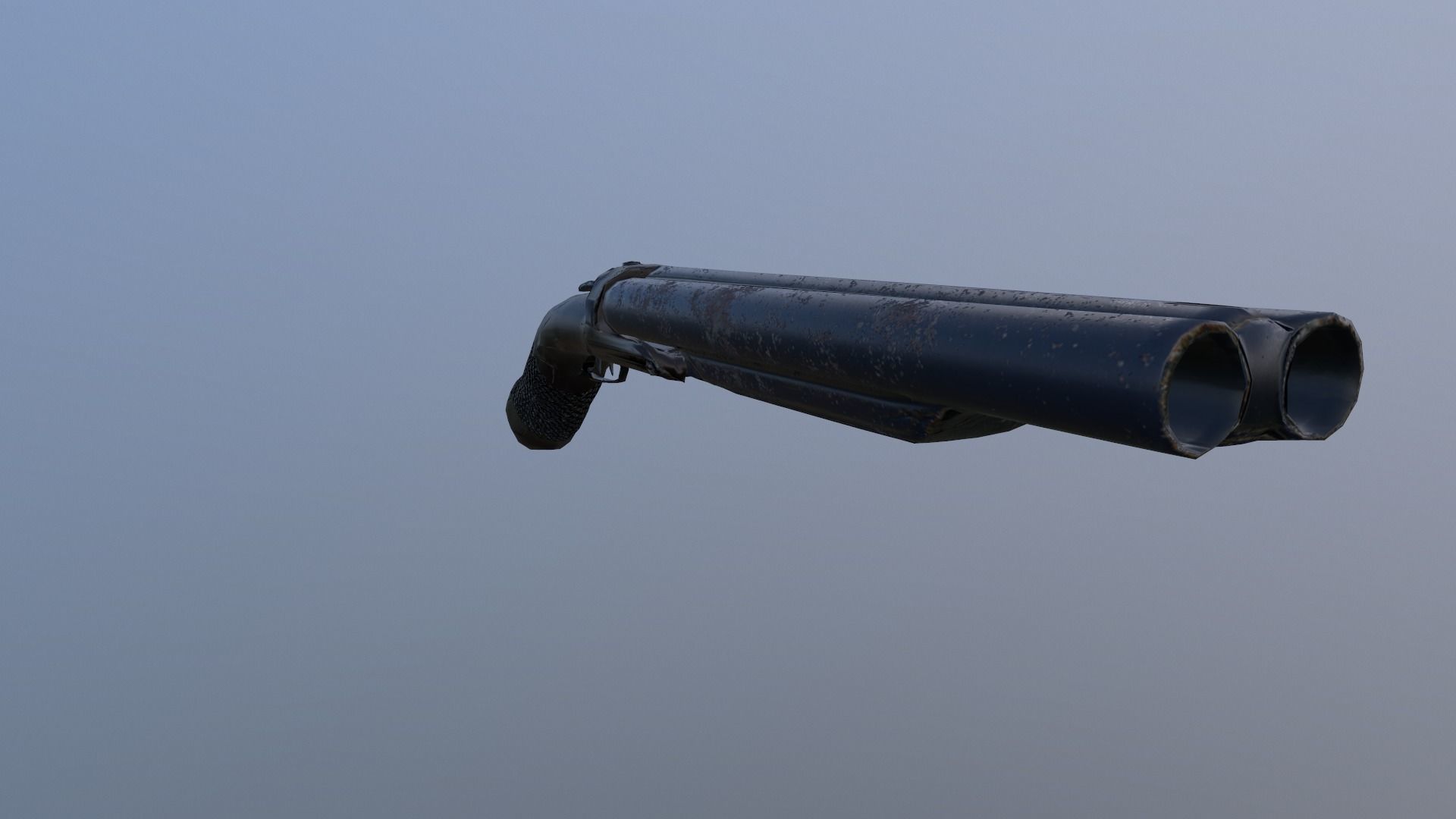 PostApocalypticGirl revolver Low-poly 3D model_6