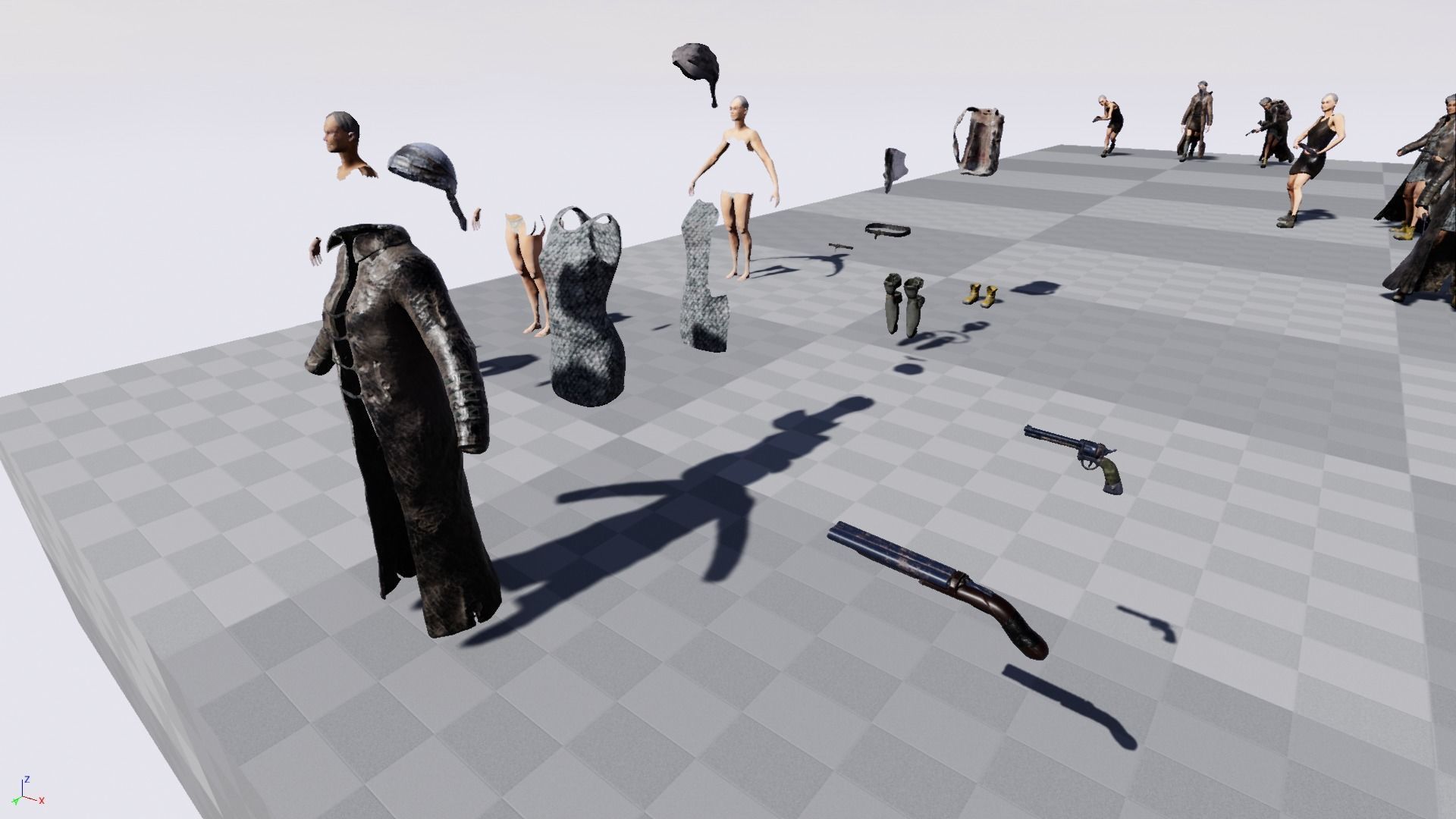 PostApocalypticGirl revolver Low-poly 3D model_8