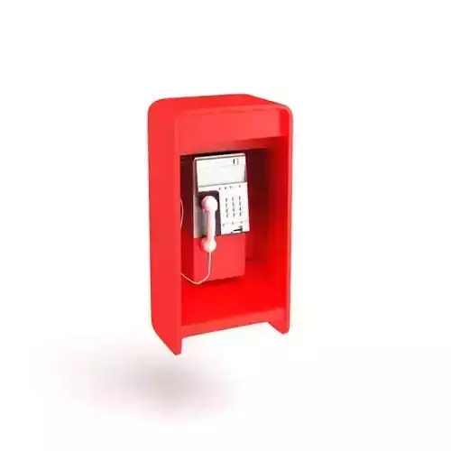 Street   Red Phonebooth 3D model
