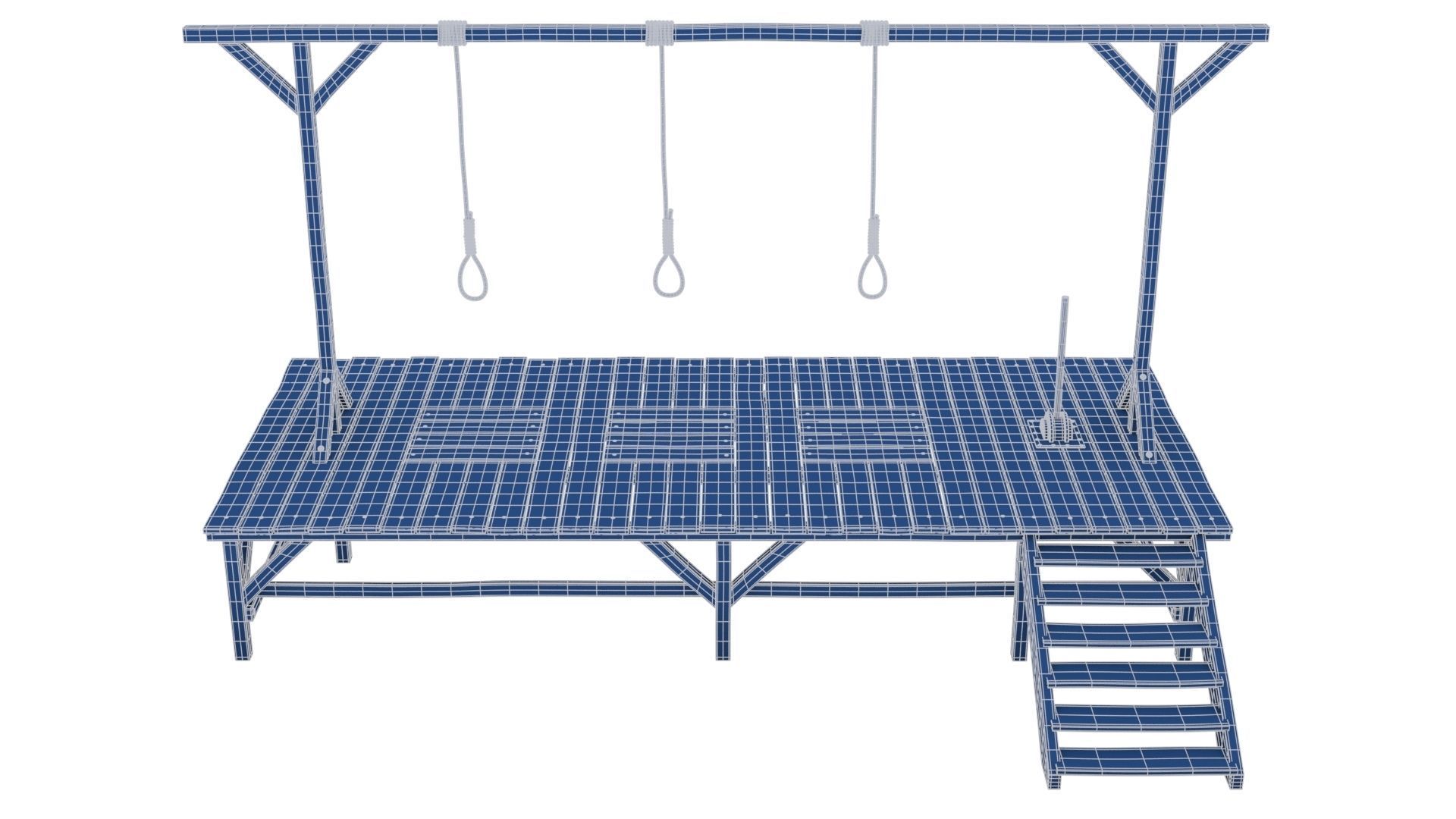Gallows hanging platform 3D model_24