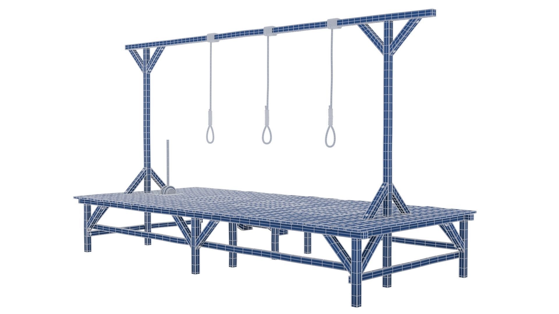 Gallows hanging platform 3D model_25