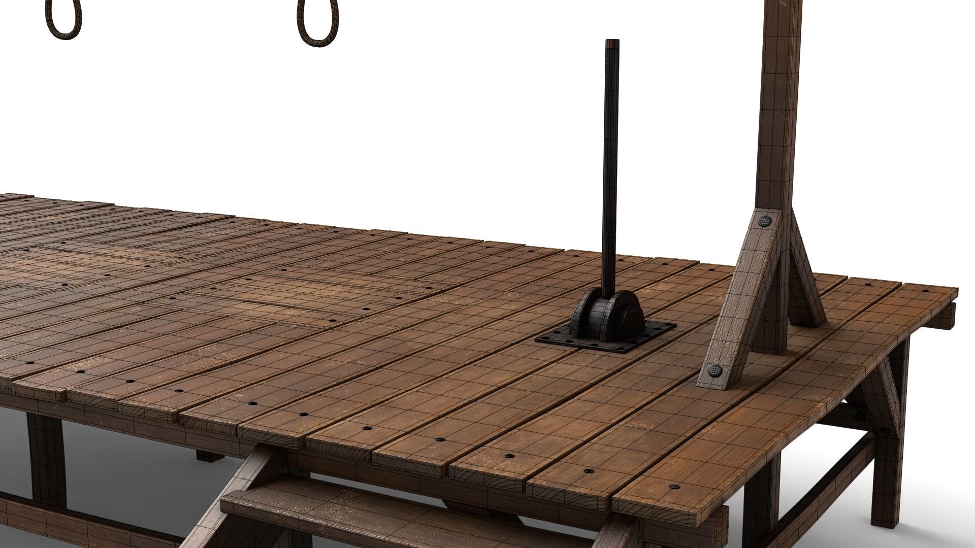 Gallows hanging platform 3D model_19