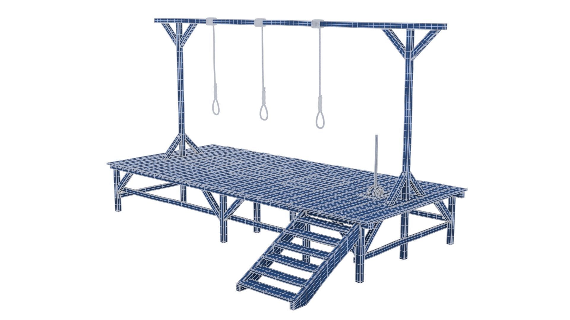 Gallows hanging platform 3D model_21