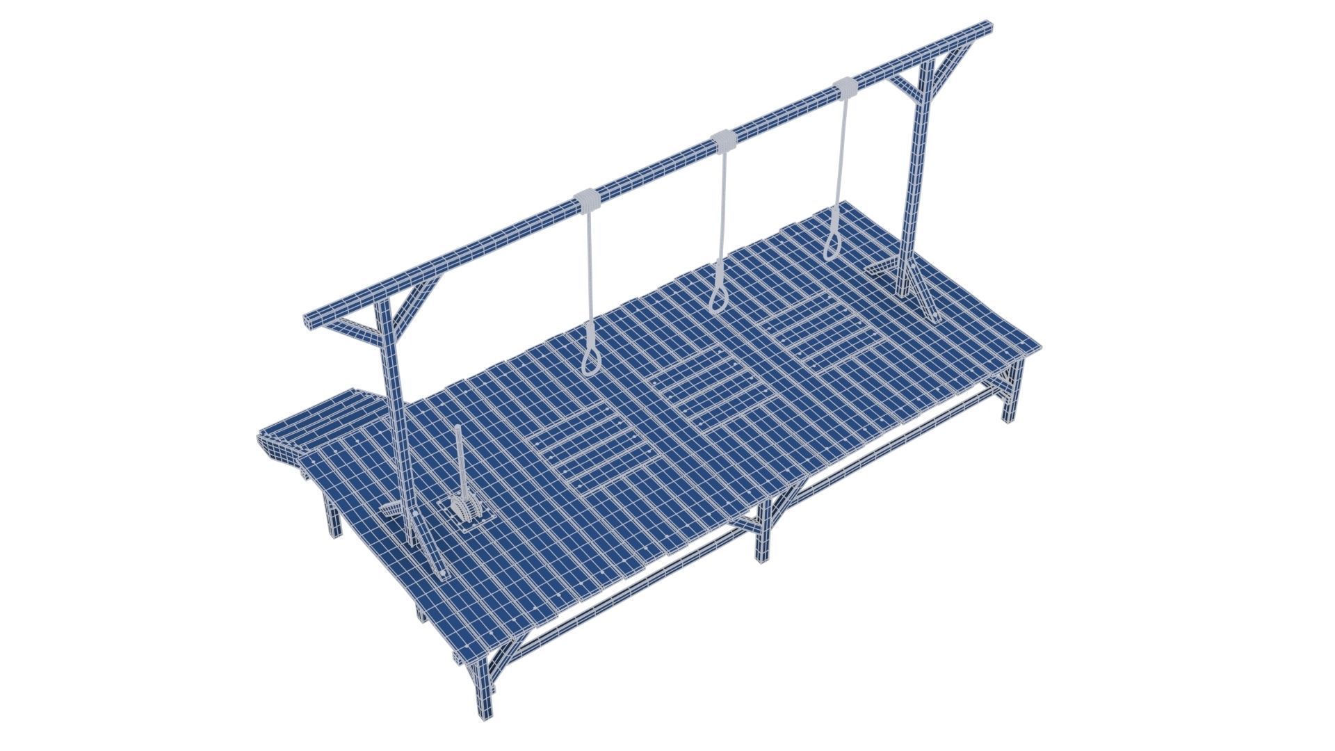 Gallows hanging platform 3D model_23