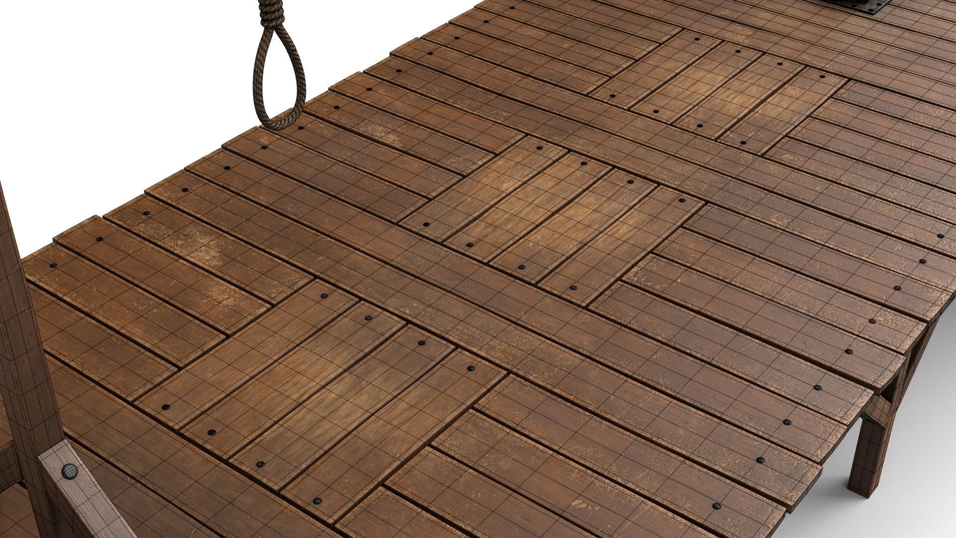 Gallows hanging platform 3D model_18