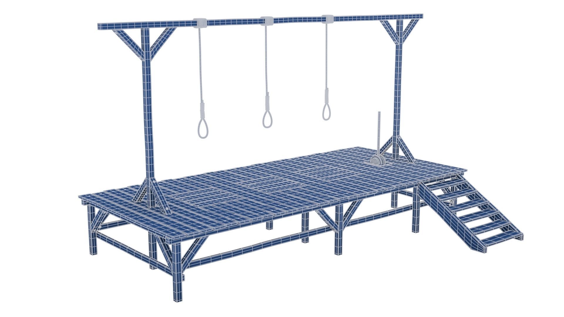Gallows hanging platform 3D model_20