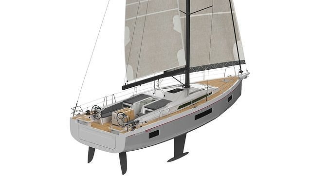 Beneteau Oceanis 51 Sailing Yacht 3D model