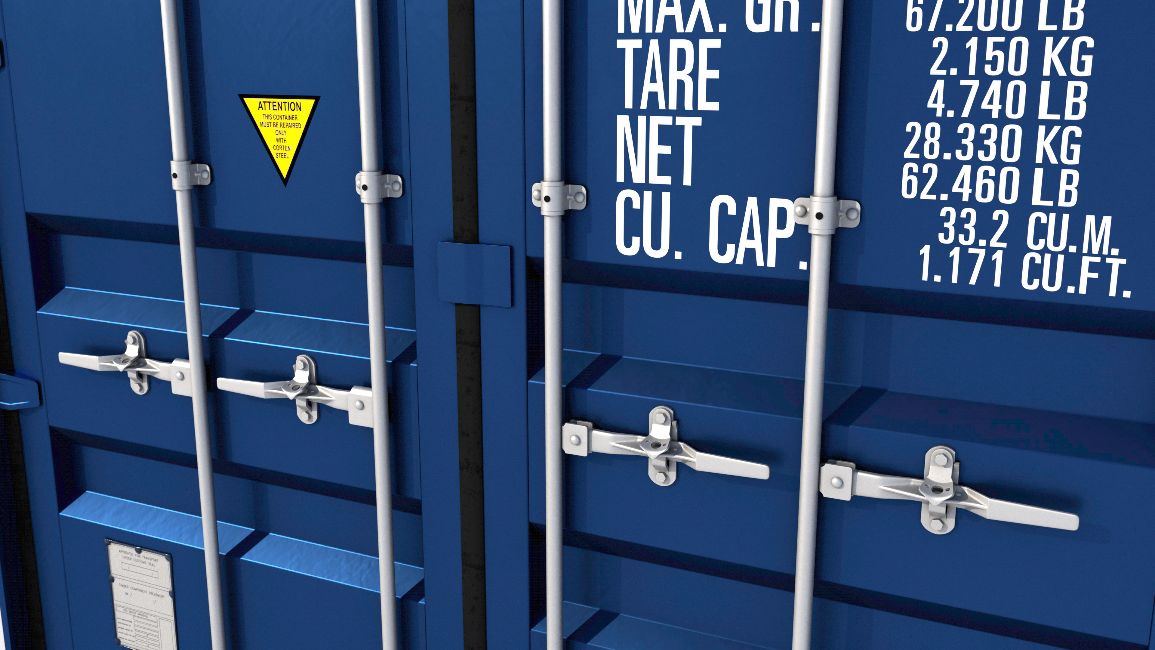 New 20ft Shipping Container 3D model_3