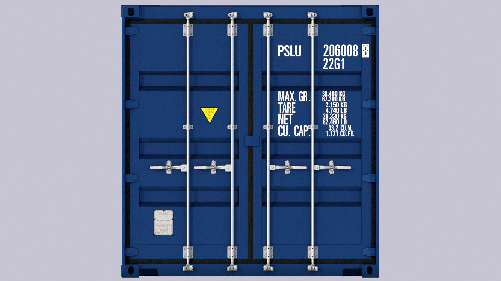 New 20ft Shipping Container 3D model_10
