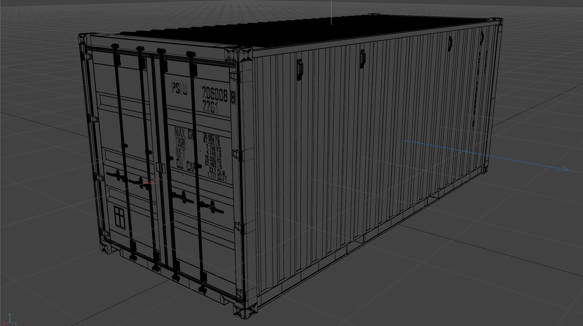 New 20ft Shipping Container 3D model_20