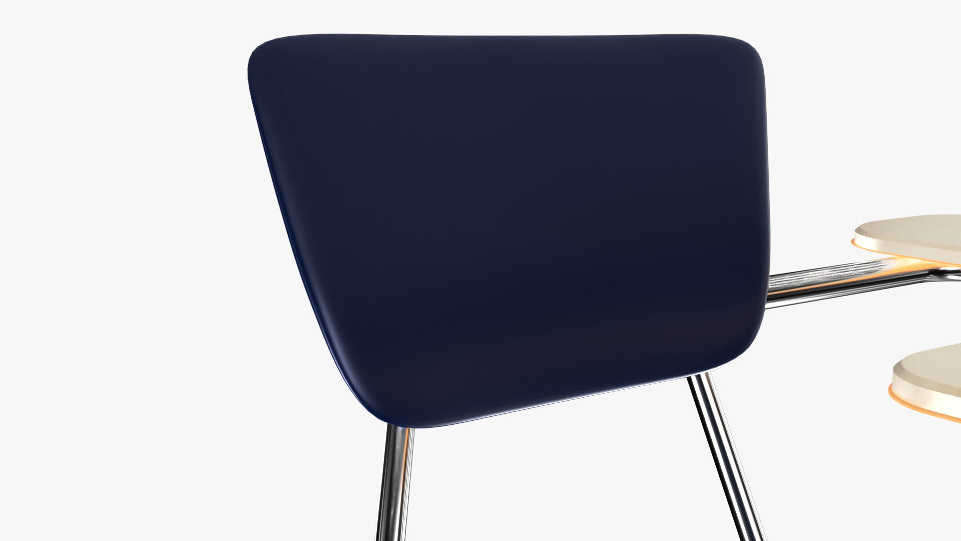 Student desk and chair 3D model_15